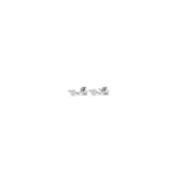 White Adore Ohrstecker – silber