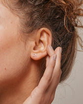 Ohrstecker Organic Heart - silber