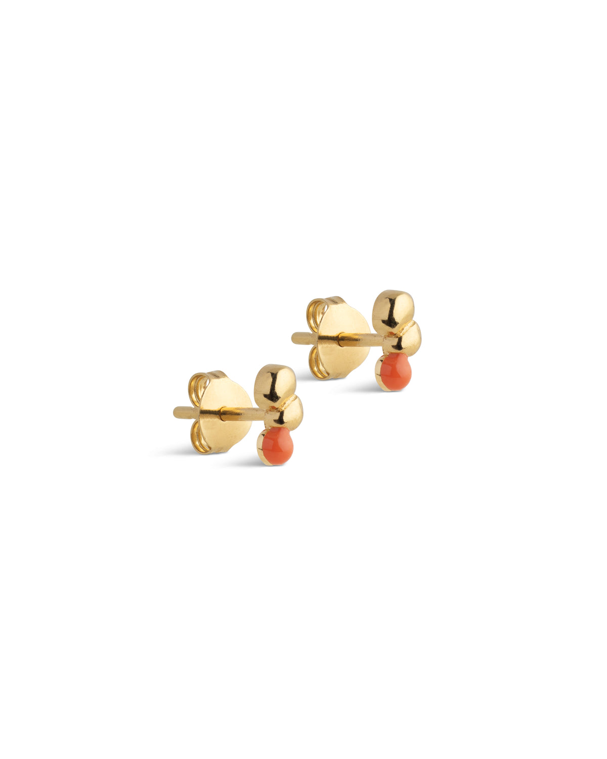 Ohrstecker Nara – Gold/Coral