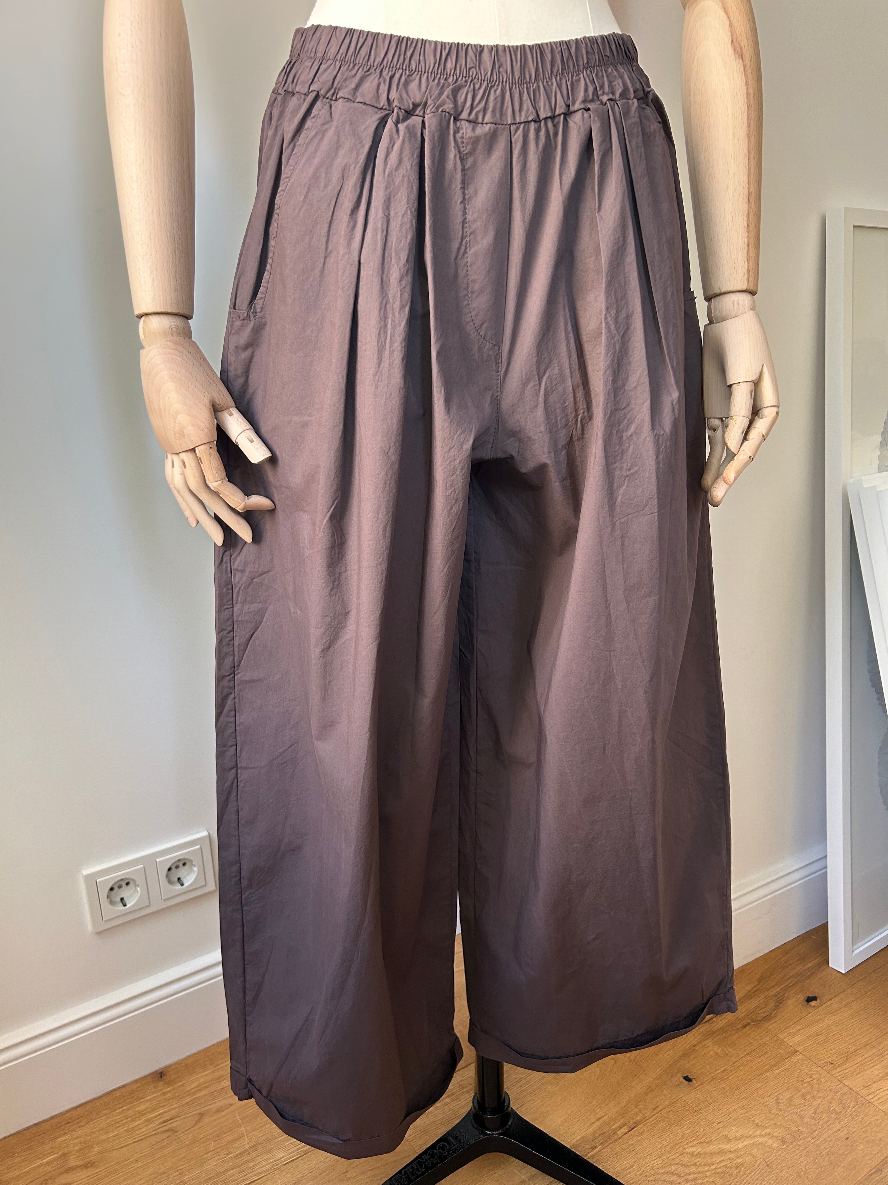 Leichte Culotte Palazzo-Hose - braun