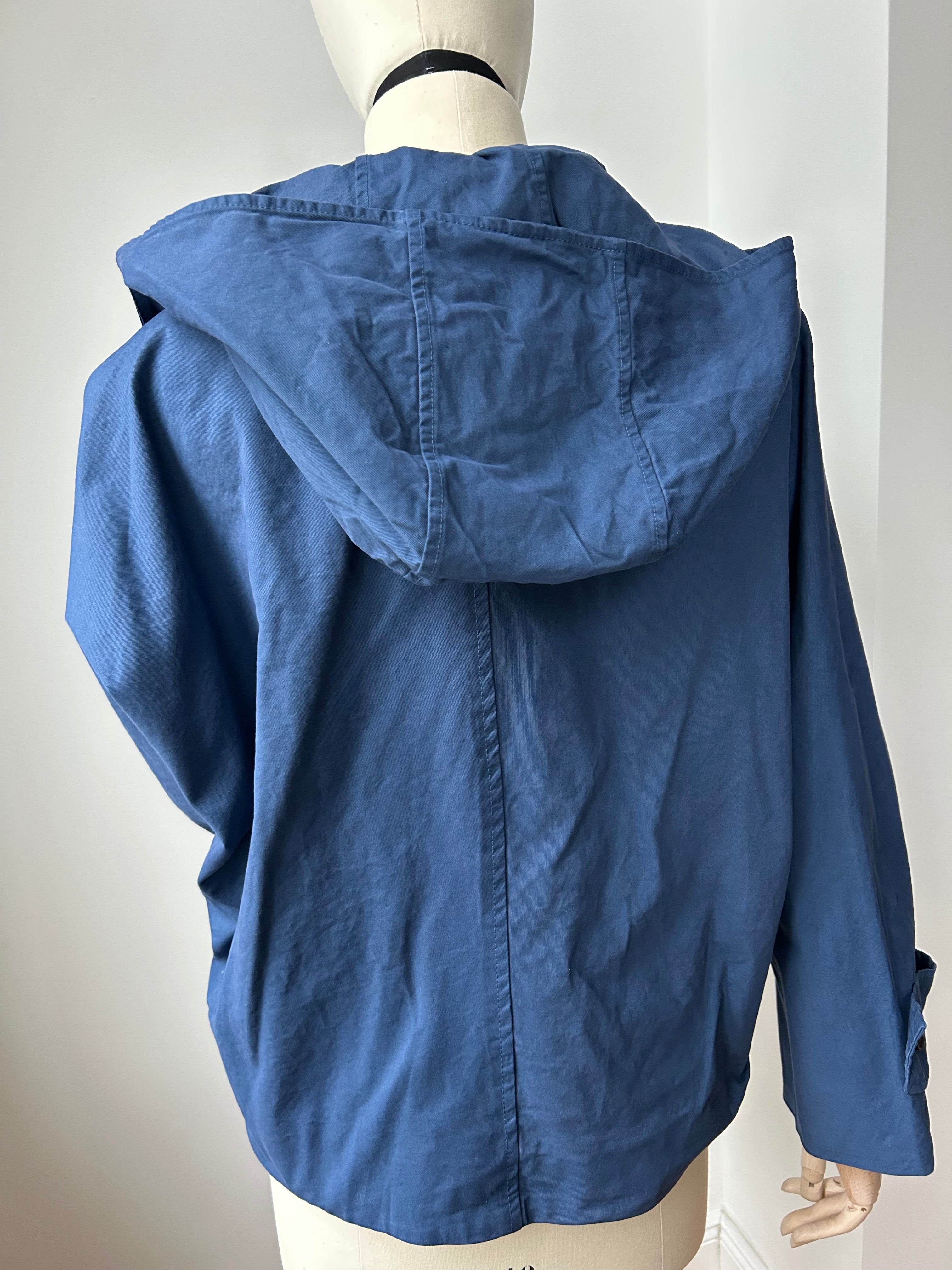 Jacke mit Kapuzenschal zum Knoten - navy