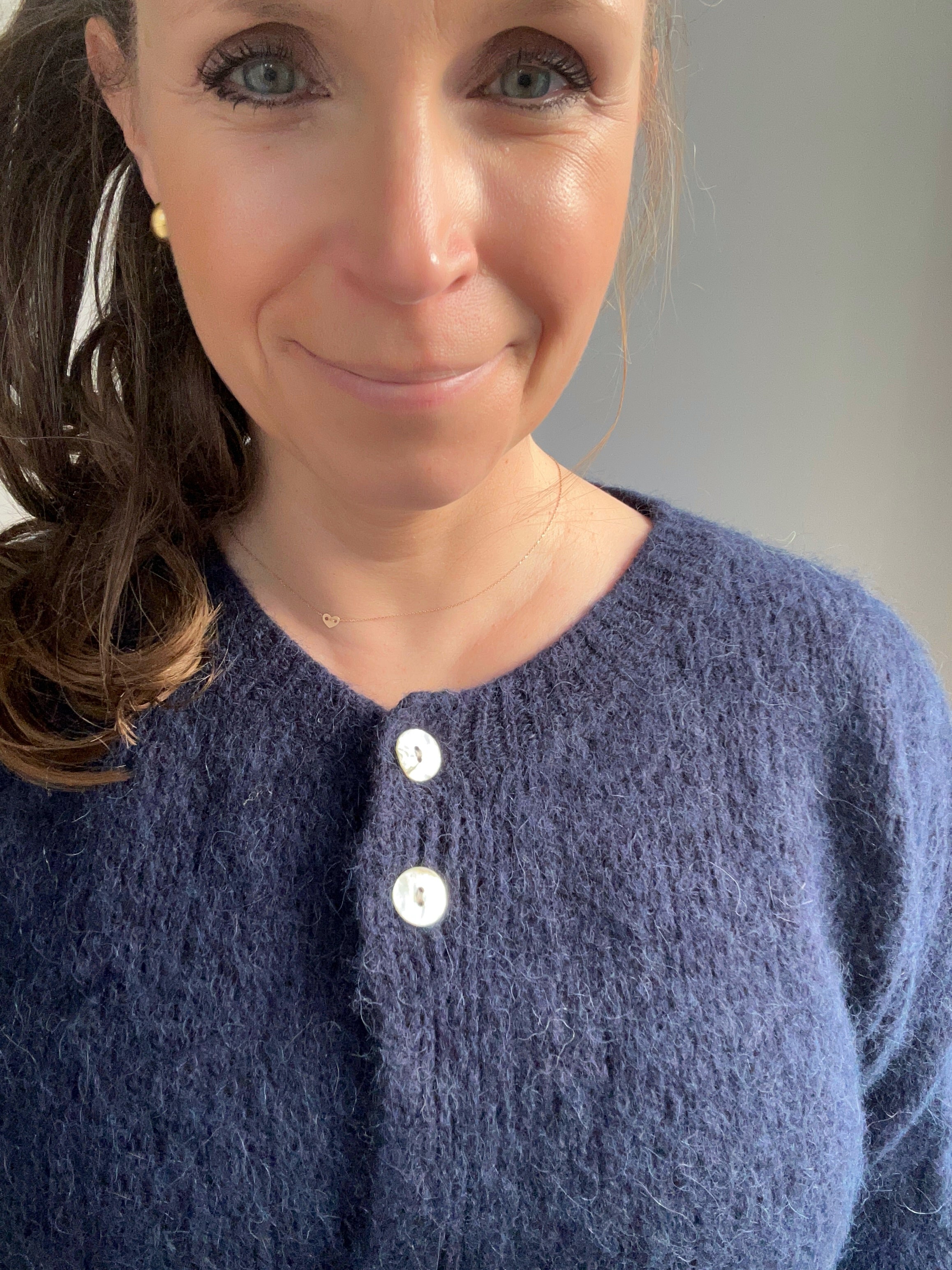 Kurze Strickjacke Cardigan - Navy