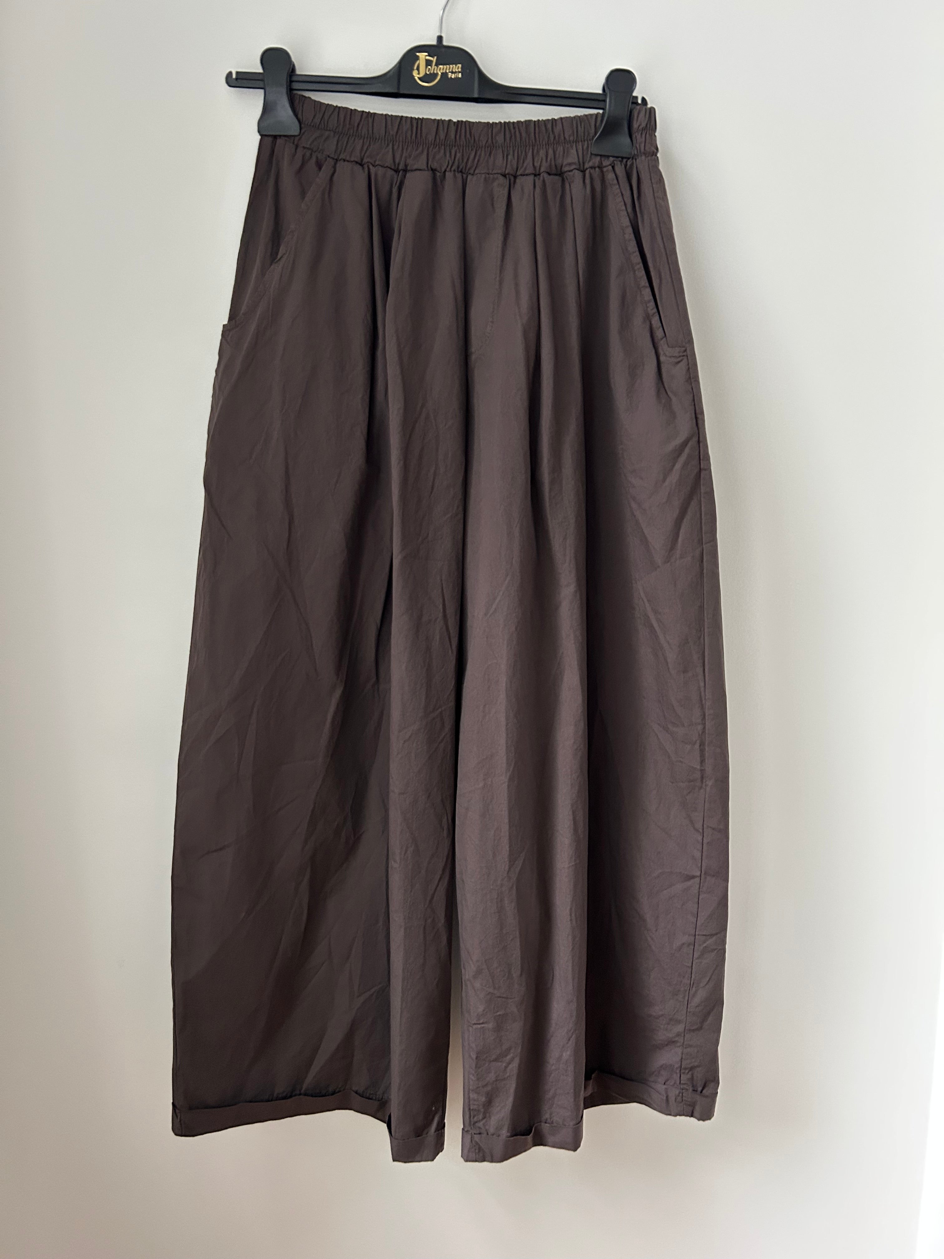 Culotte Palazzo-Hose - dunkelbraun