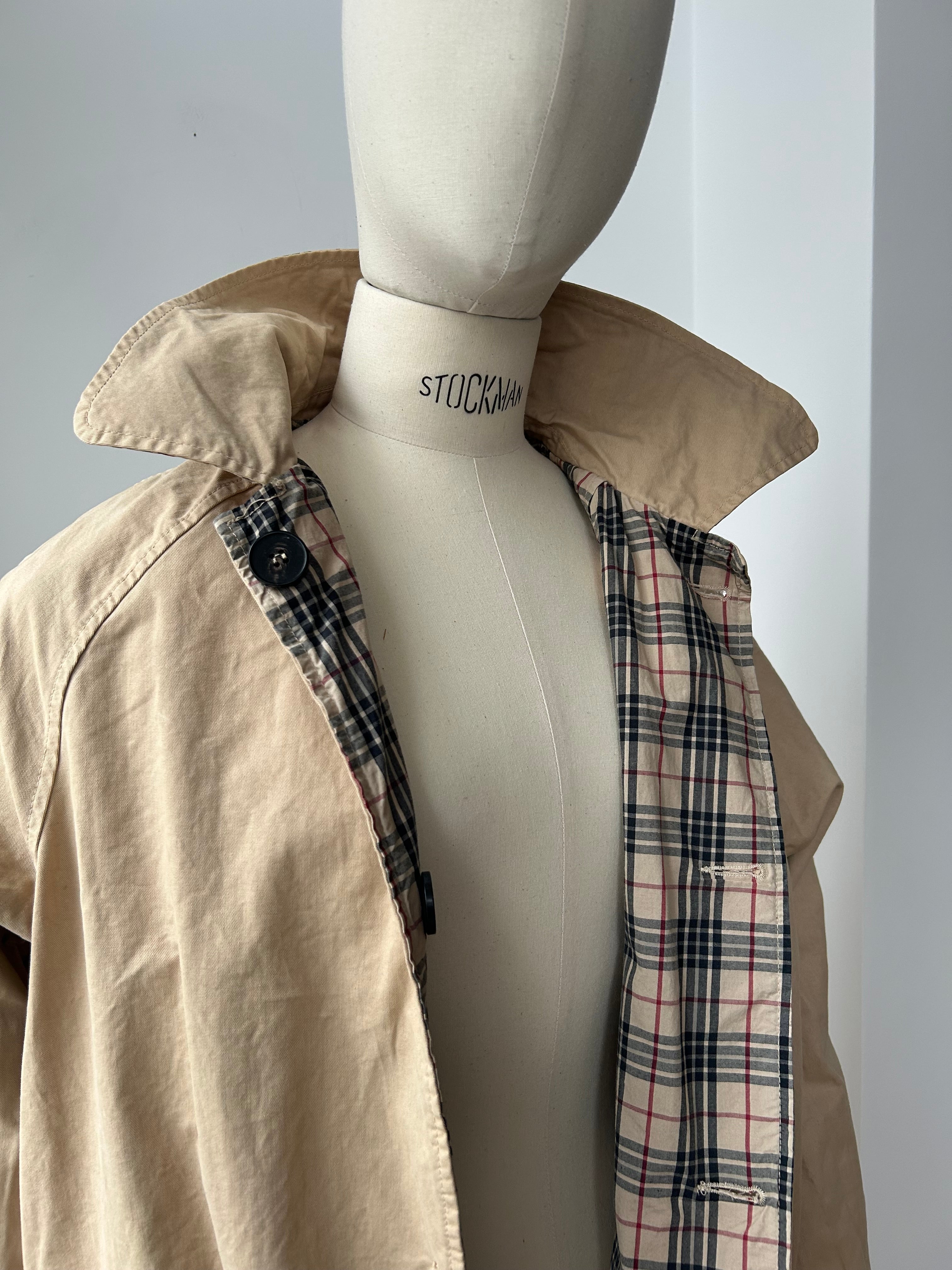 Wendemantel mit Karomuster - beige