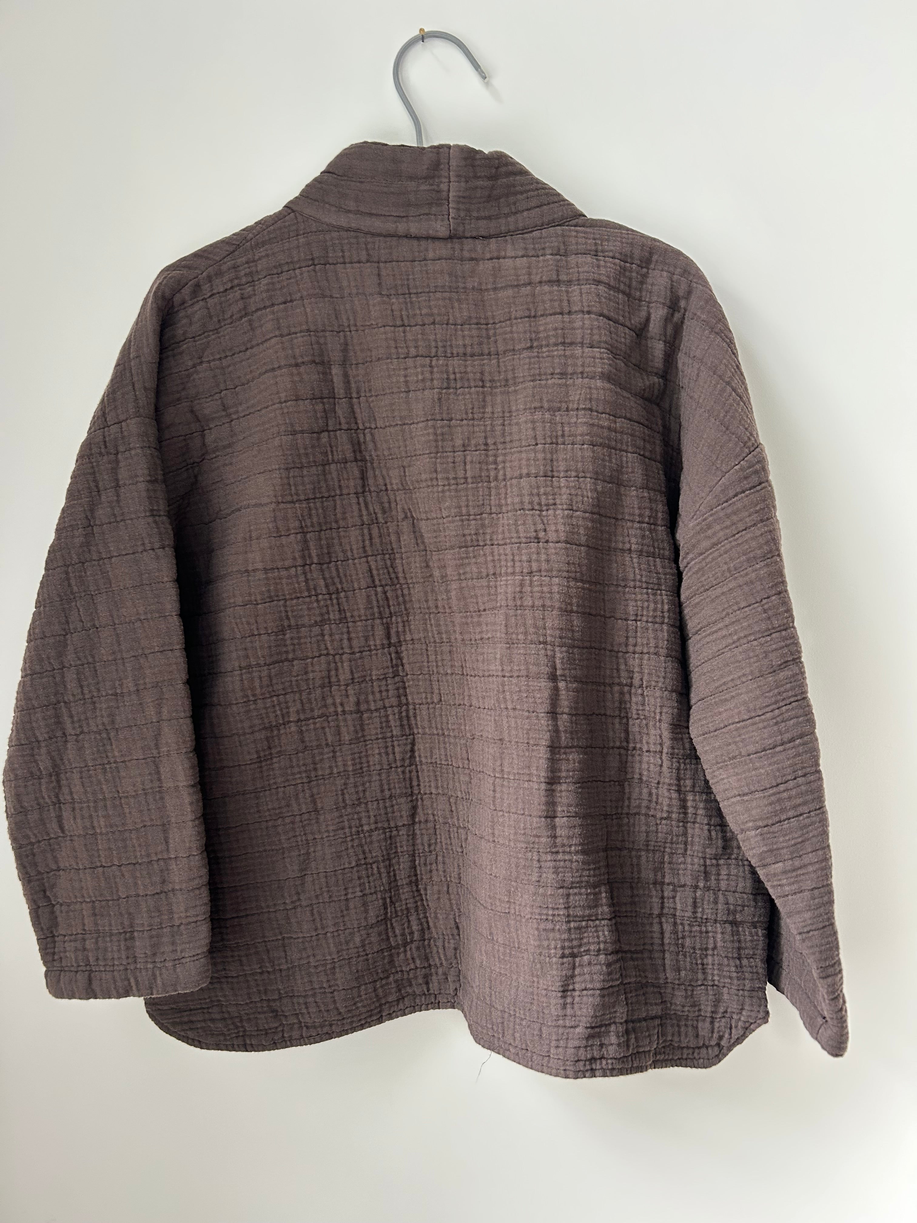 Kimono-Jacke - dunkelbraun