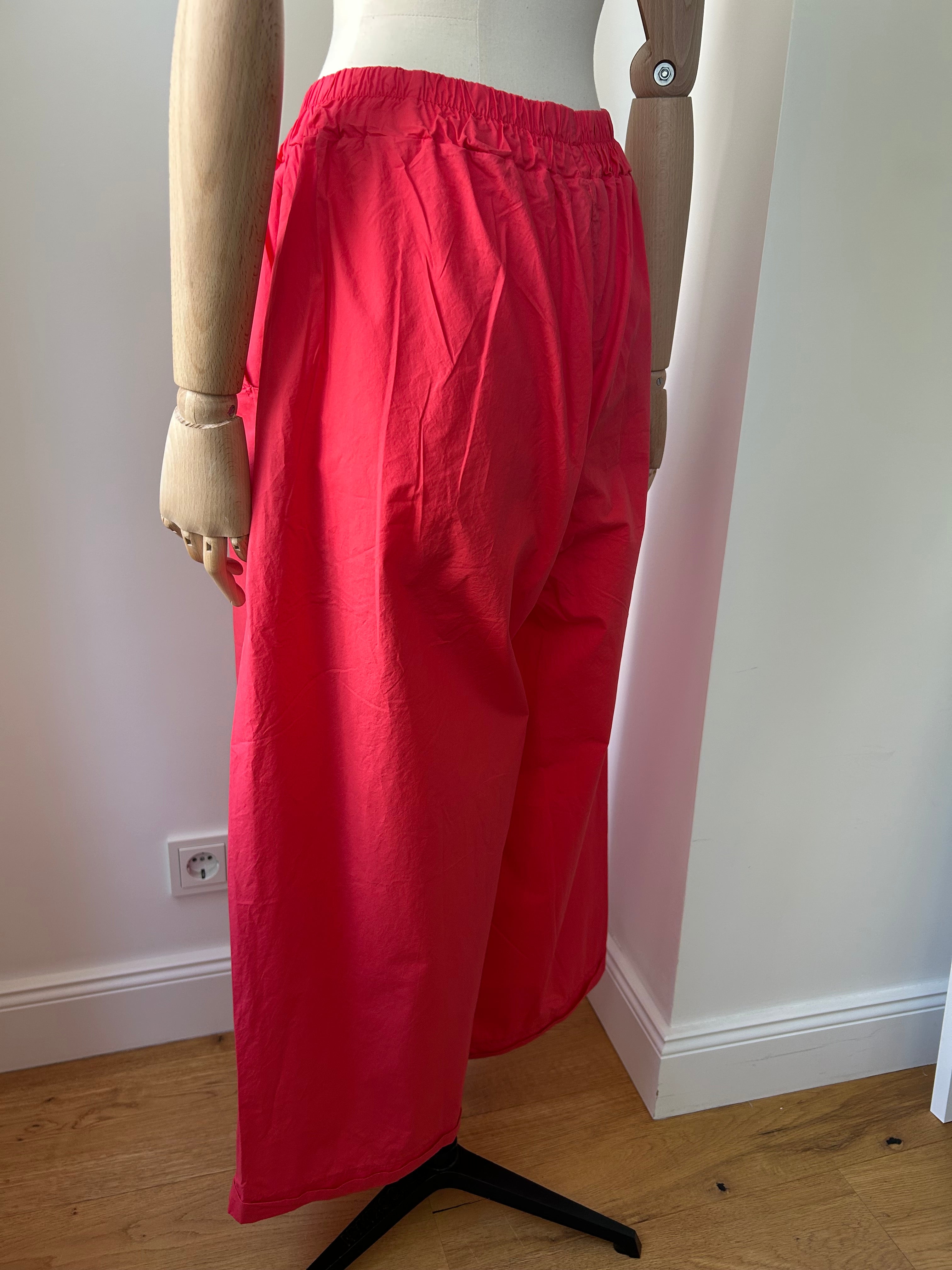 Leichte Culotte Palazzo-Hose - hot pink