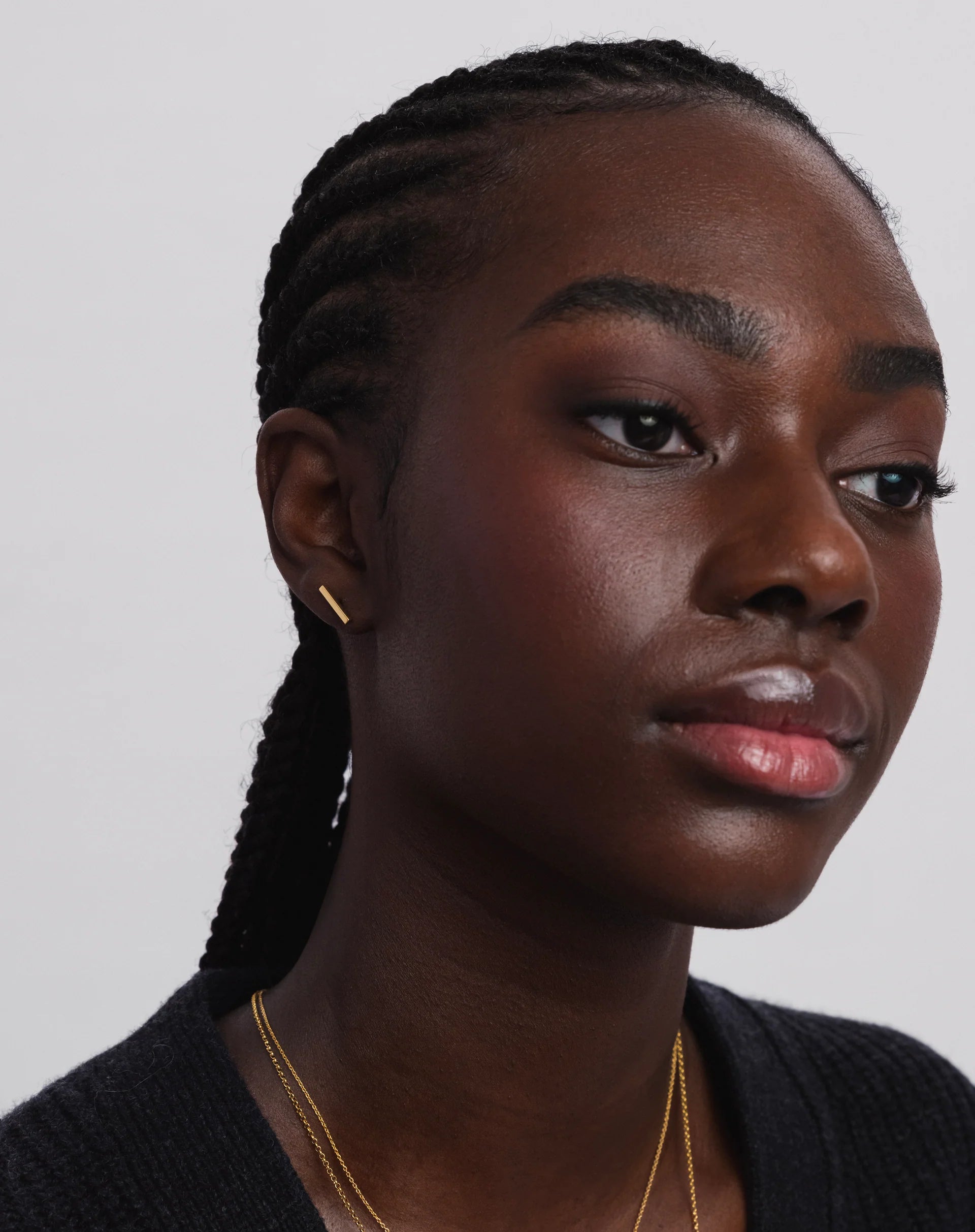 Ohrringe Strict Bar - gold