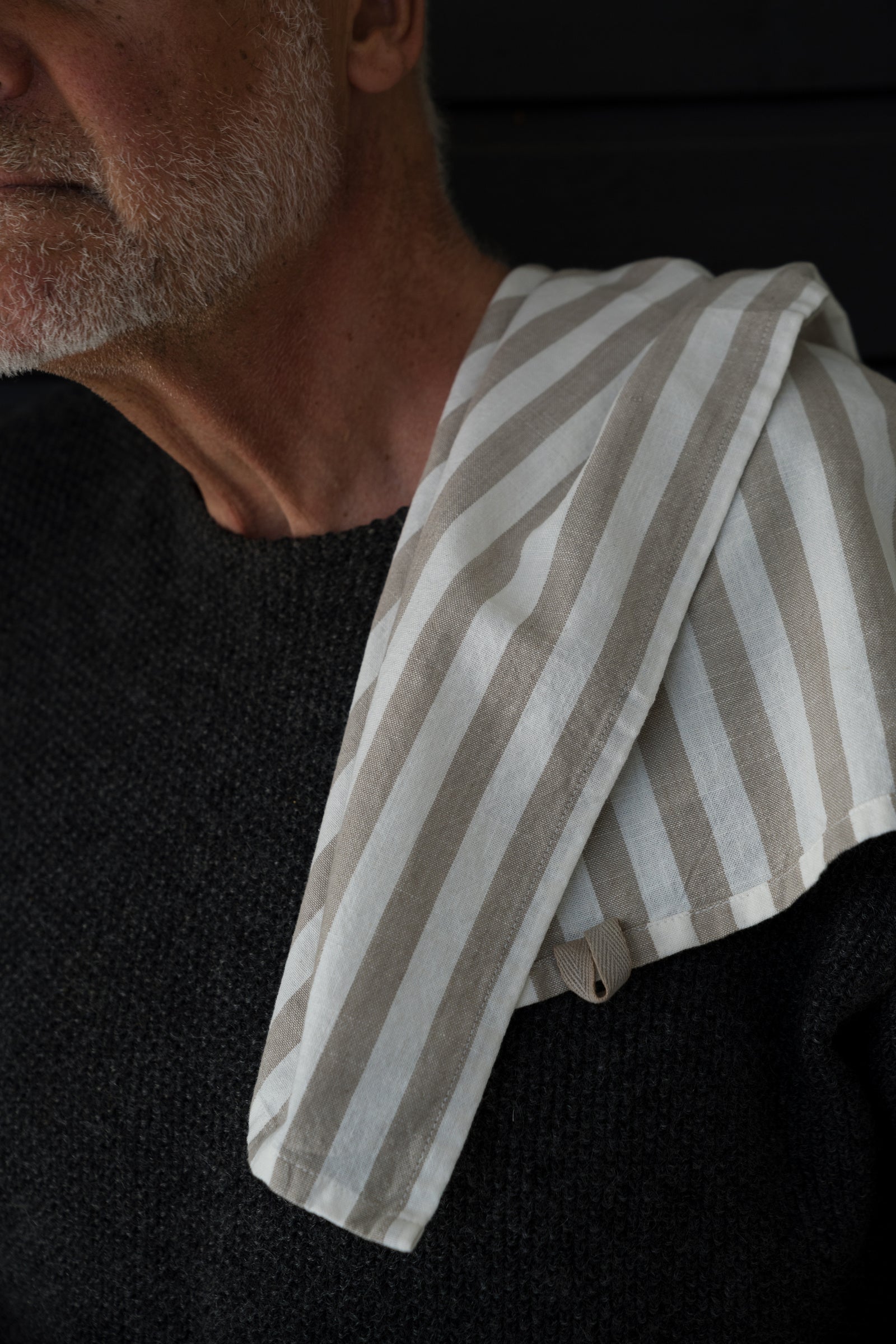 Geschirrtuch Beige/Weiß