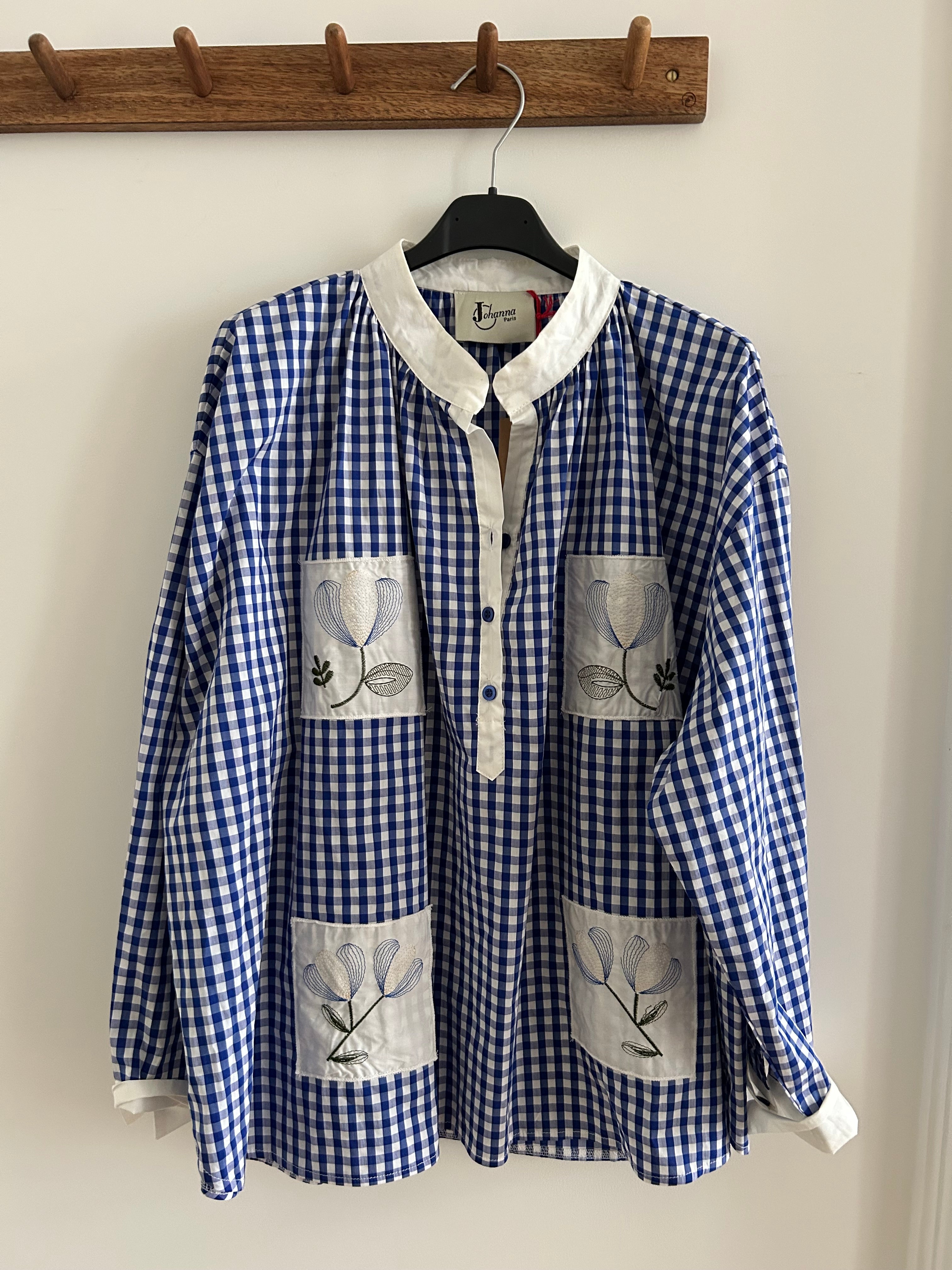 Bluse kariert - blau