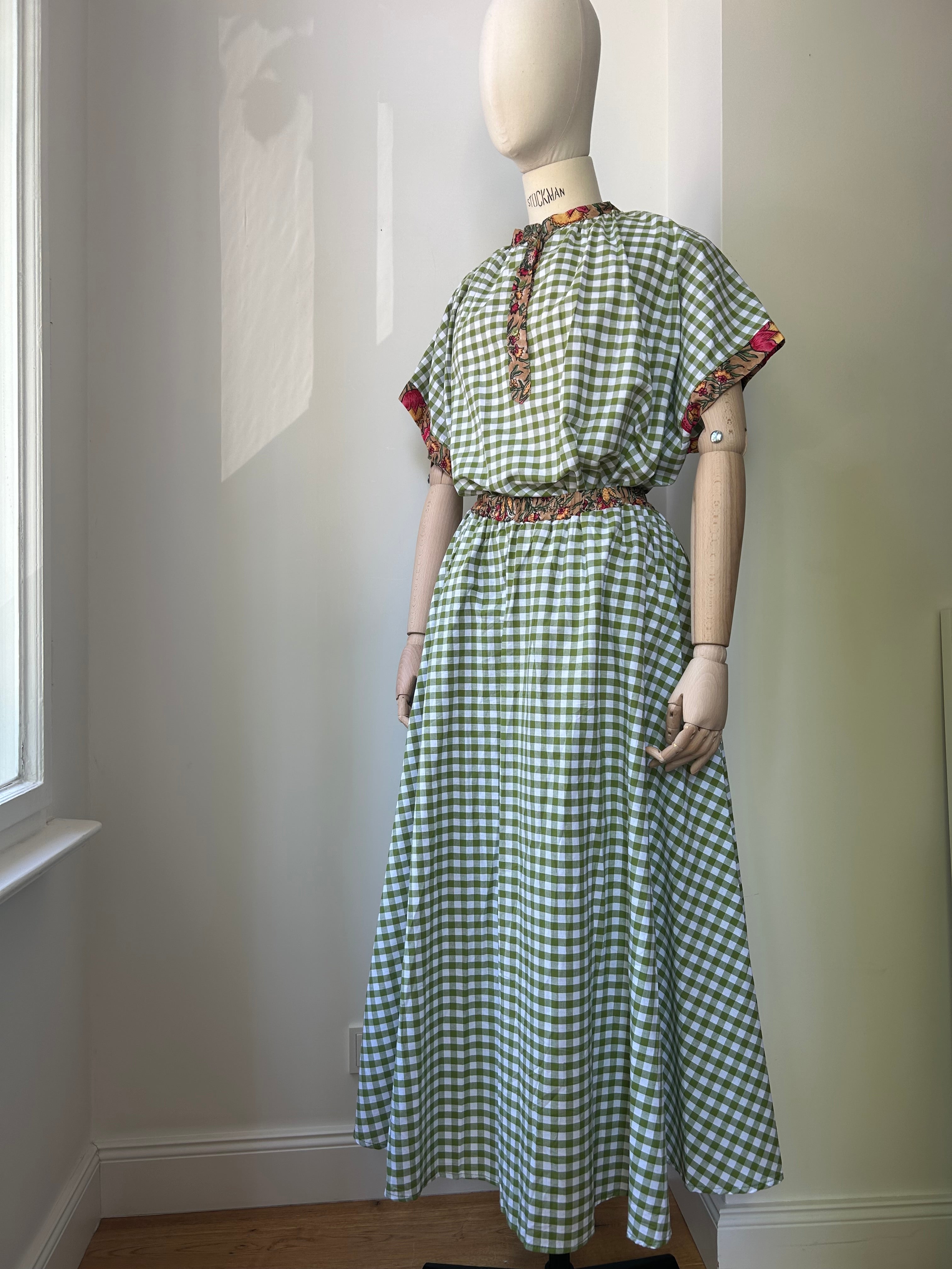 Vichy-Karo Bluse - grün
