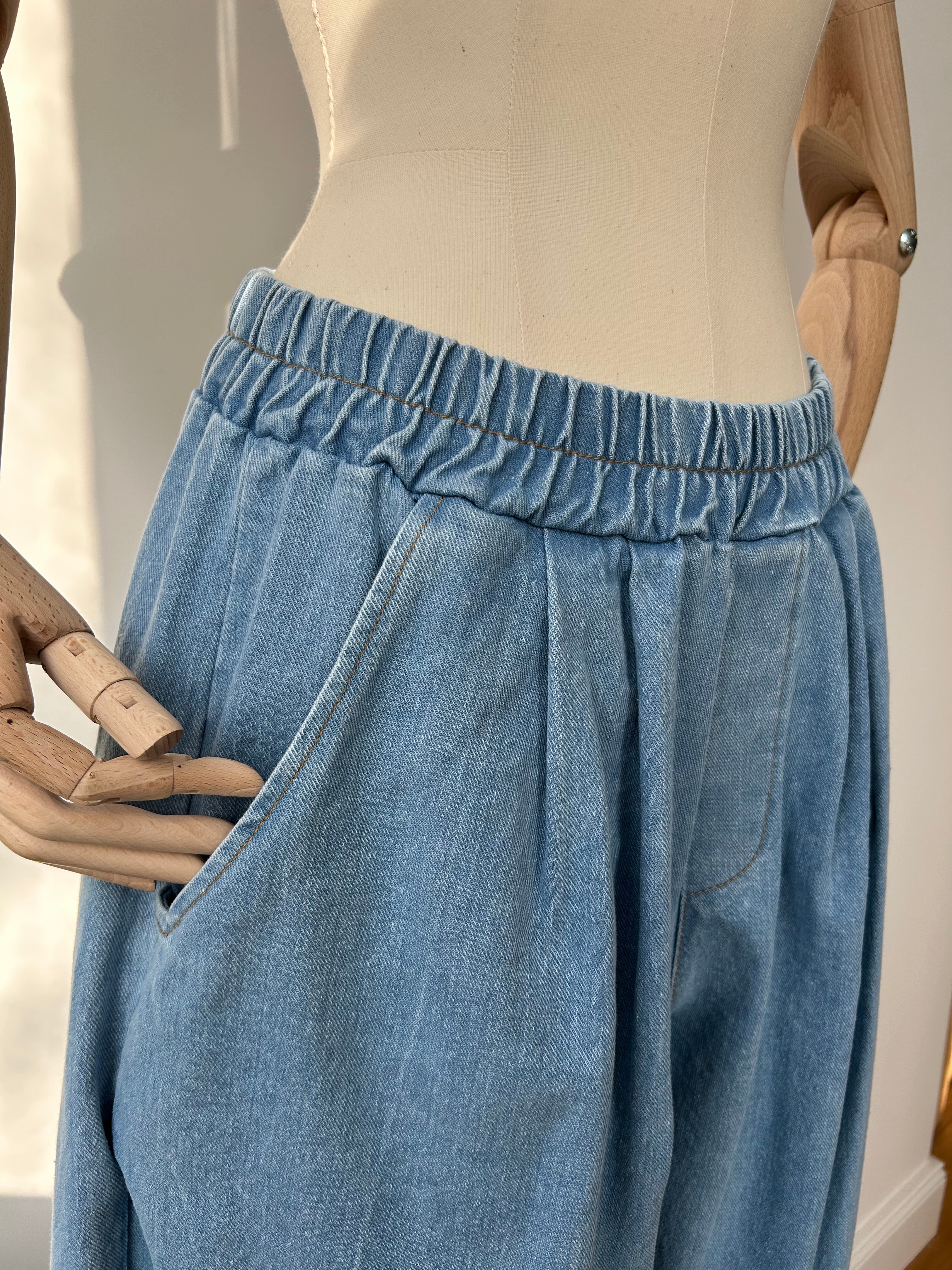 Culotte Palazzo-Hose - denim hell