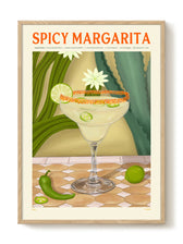 Frontale Darstellung des Spicy Margarita Posters mit leuchtenden Farben