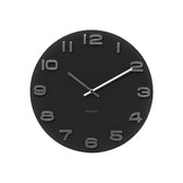 Frontansicht der runden Wanduhr Vintage in Schwarz von Karlsson