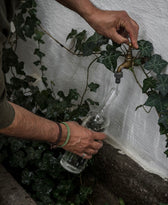 Glasflasche mit Deckel