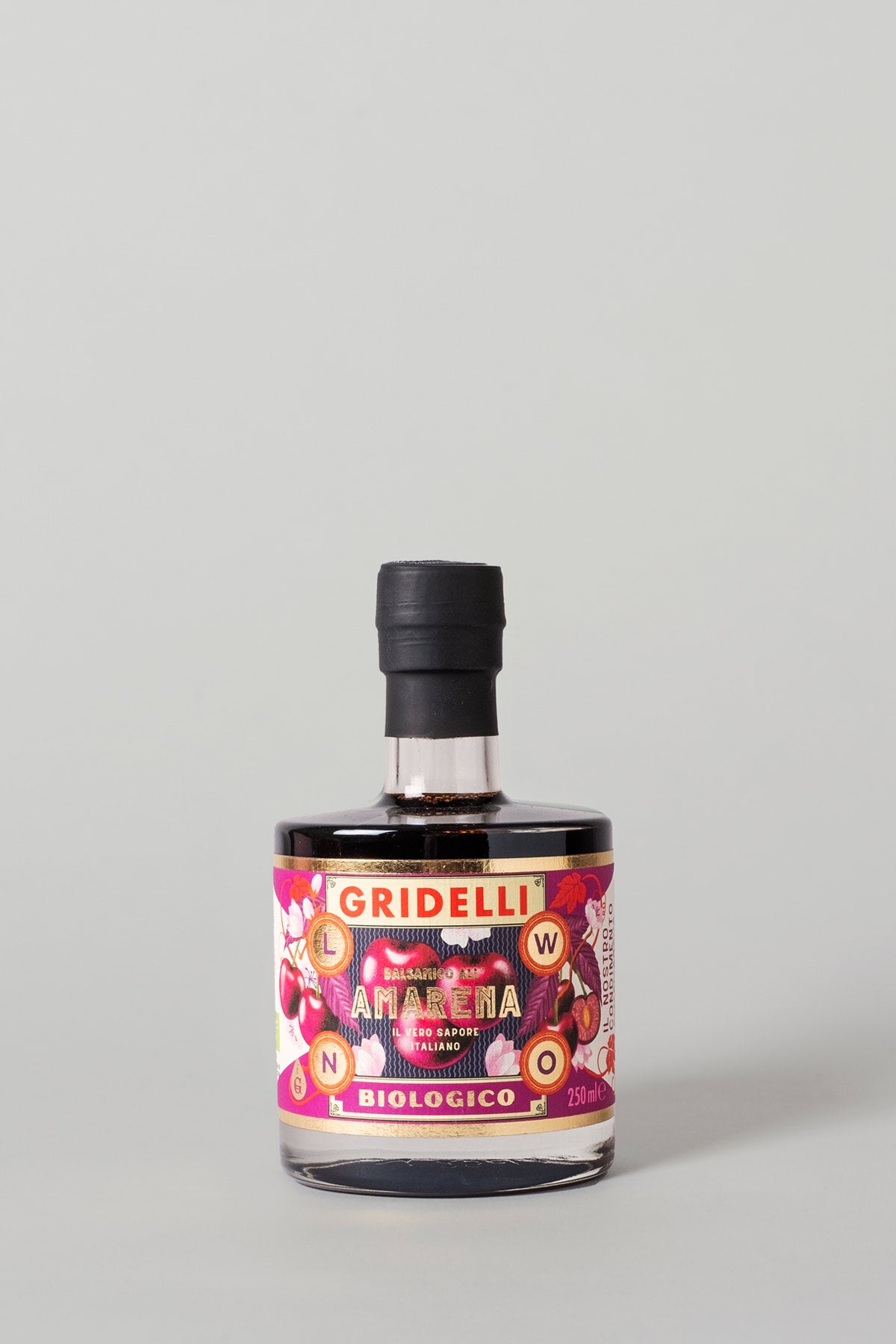 Gridelli Aceto Balsamico all’Amarena – Bio Balsamico mit Amarena-Kirschen aus Modena, 250 ml