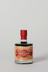 Detailaufnahme Gridelli Aceto Balsamico Al Melograno – stilvolles Etikett und nachhaltiges Design