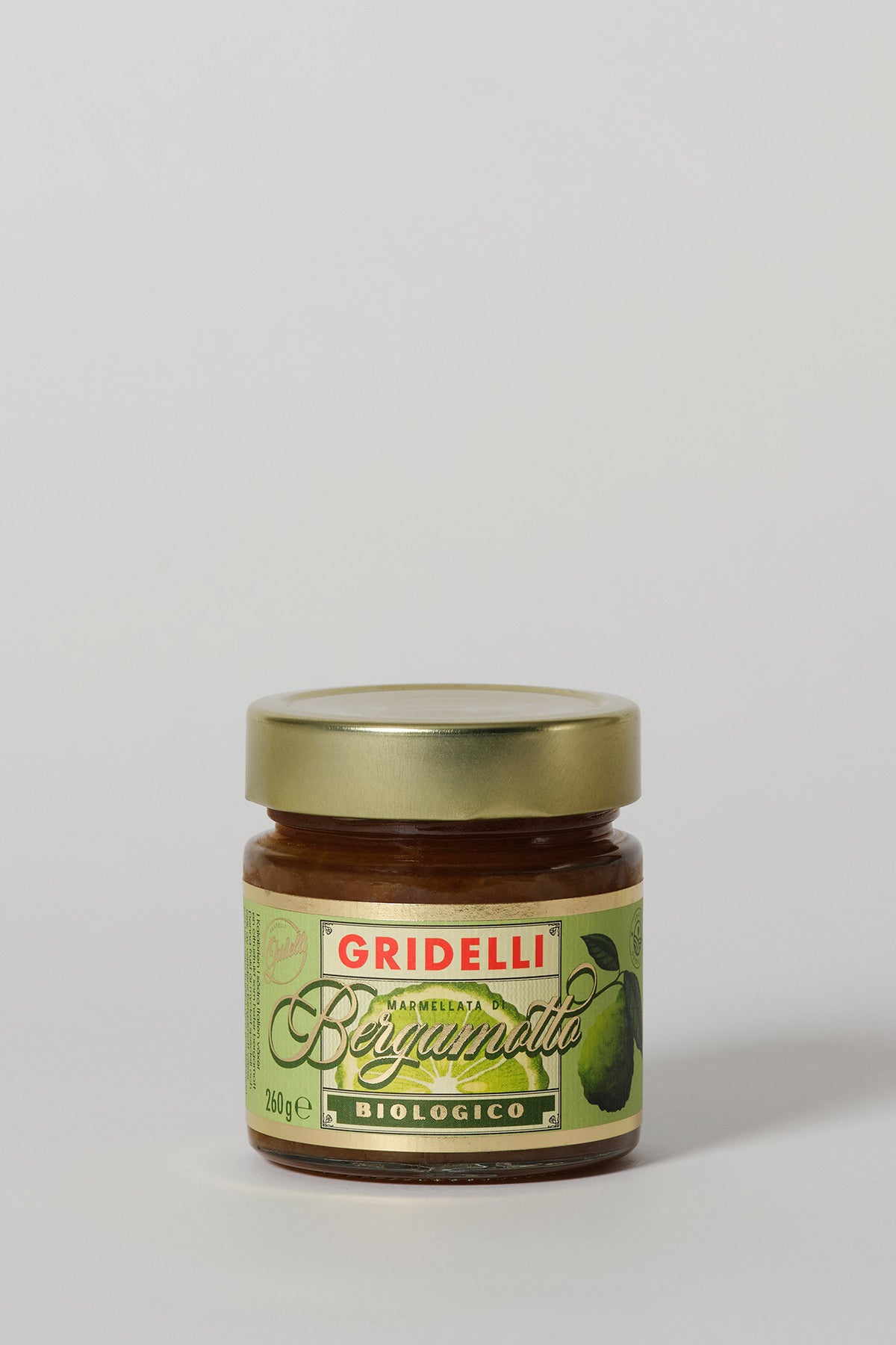 Detailaufnahme Gridelli Marmelade Bergamotto – Bio Bergamotte aus Kalabrien, bittersüße italienische Zitrusmarmelade
