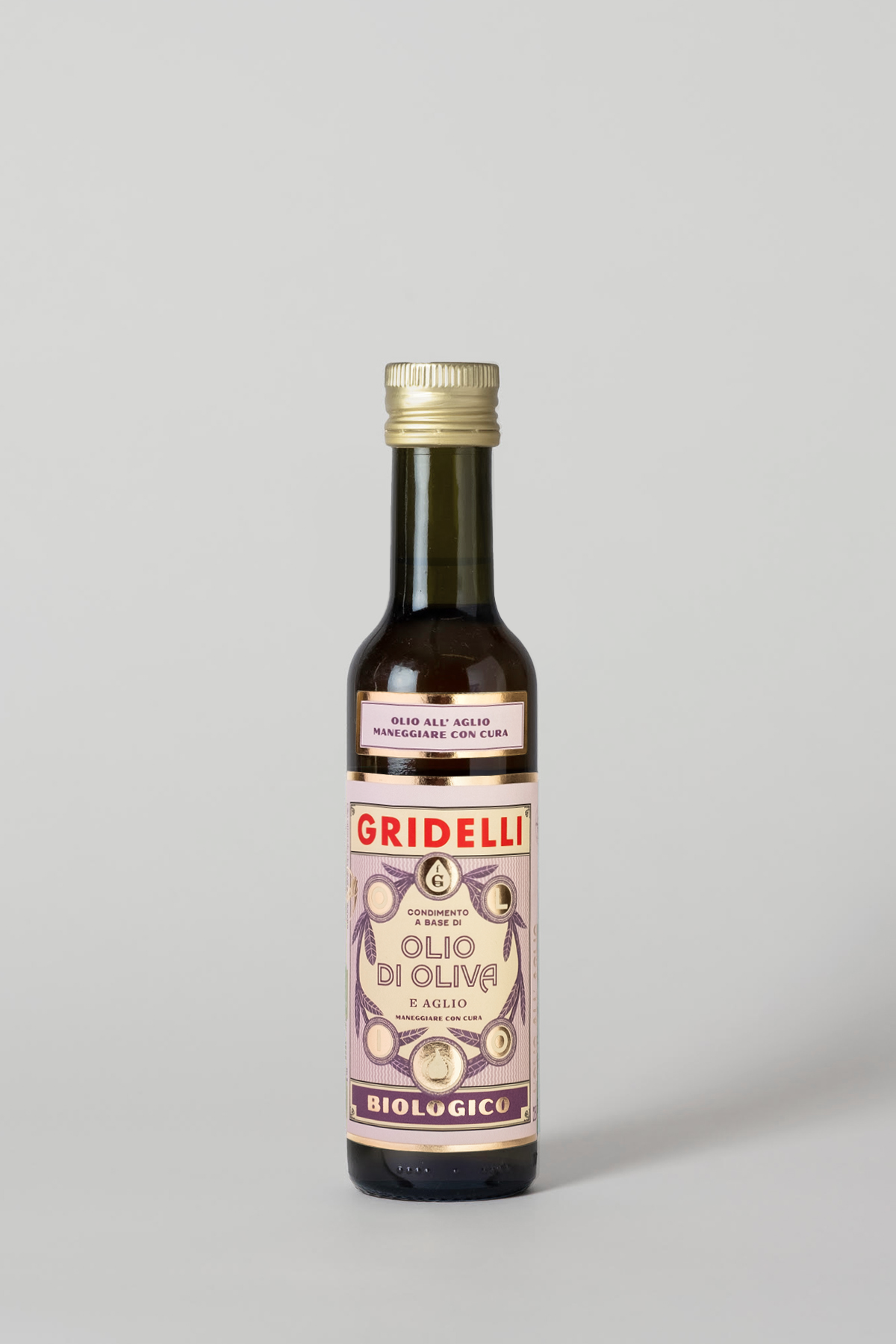 Gridelli Olio e Aglio – Bio Olivenöl mit Knoblauch 250 ml aus Kalabrien