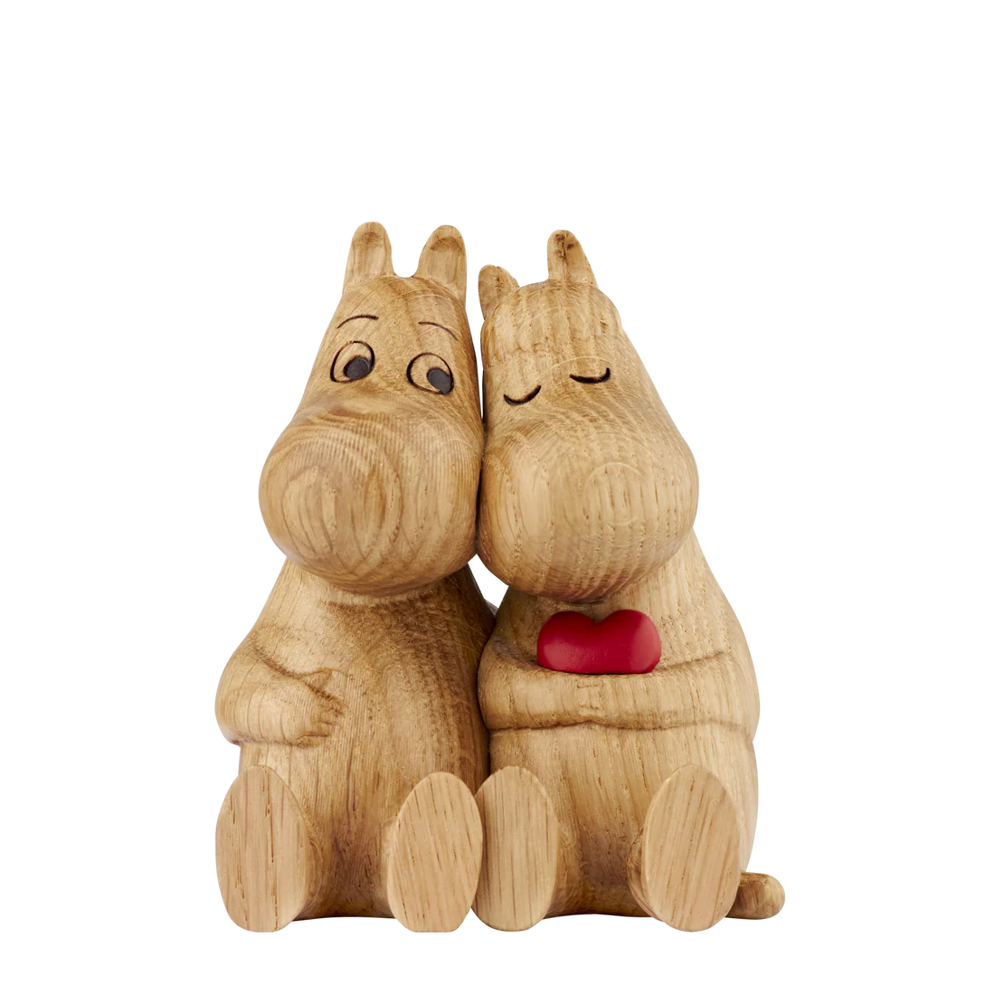 Figur Mumin - Umarmung mit rotem Herz