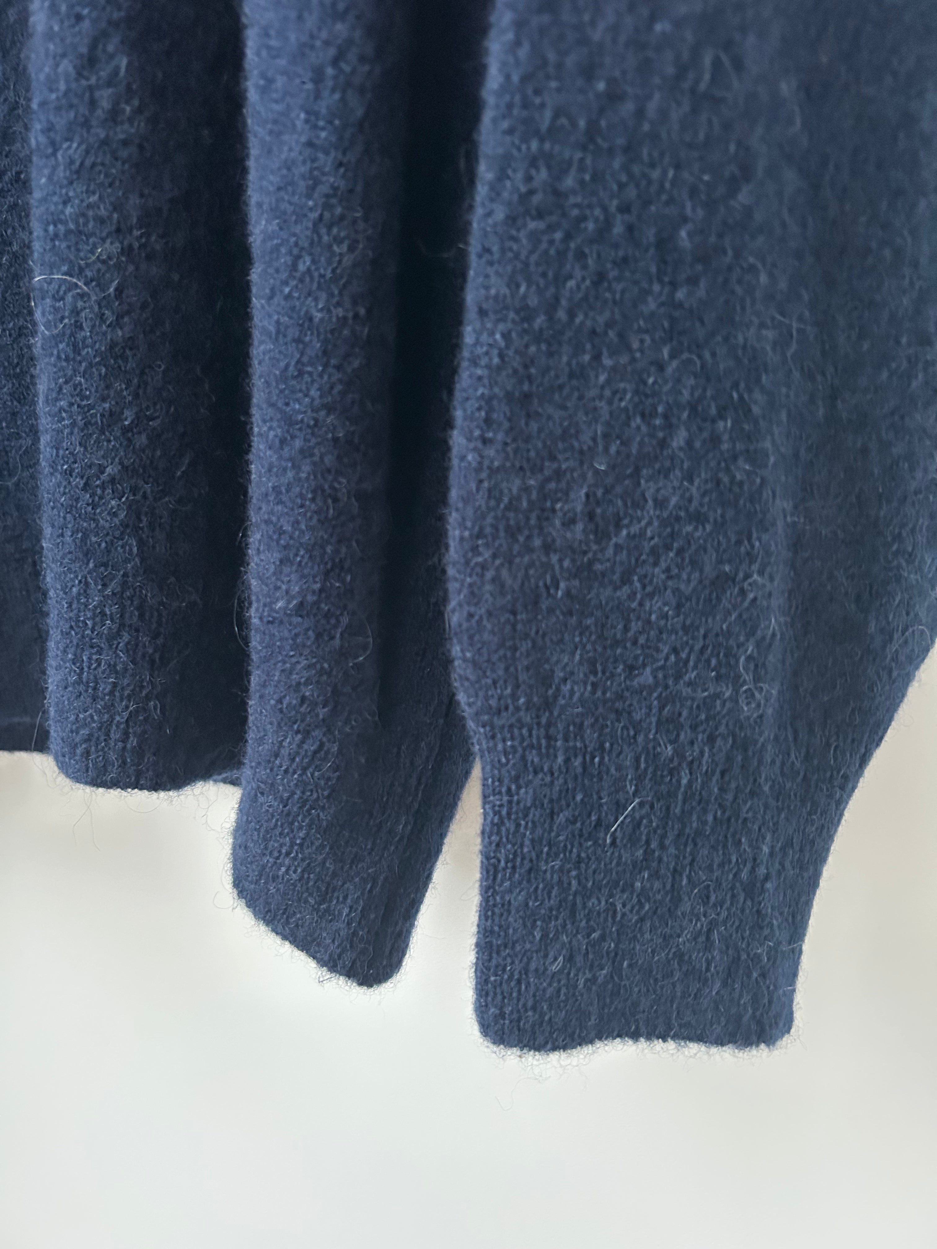 Rollkragen Pullover dunkelblau