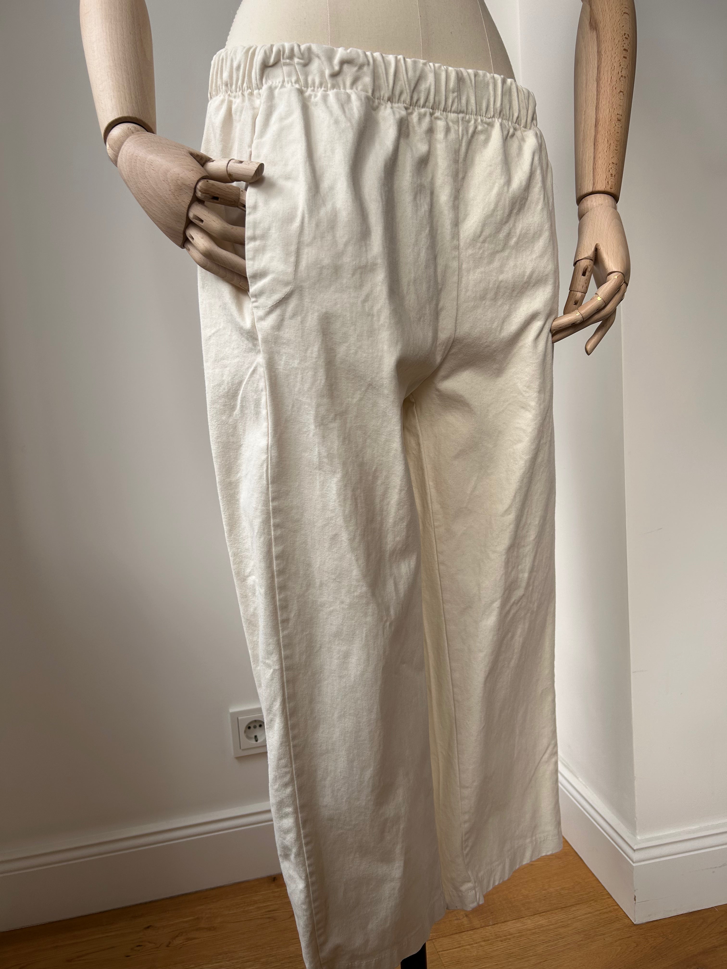 Hose aus festem Stoff - creme