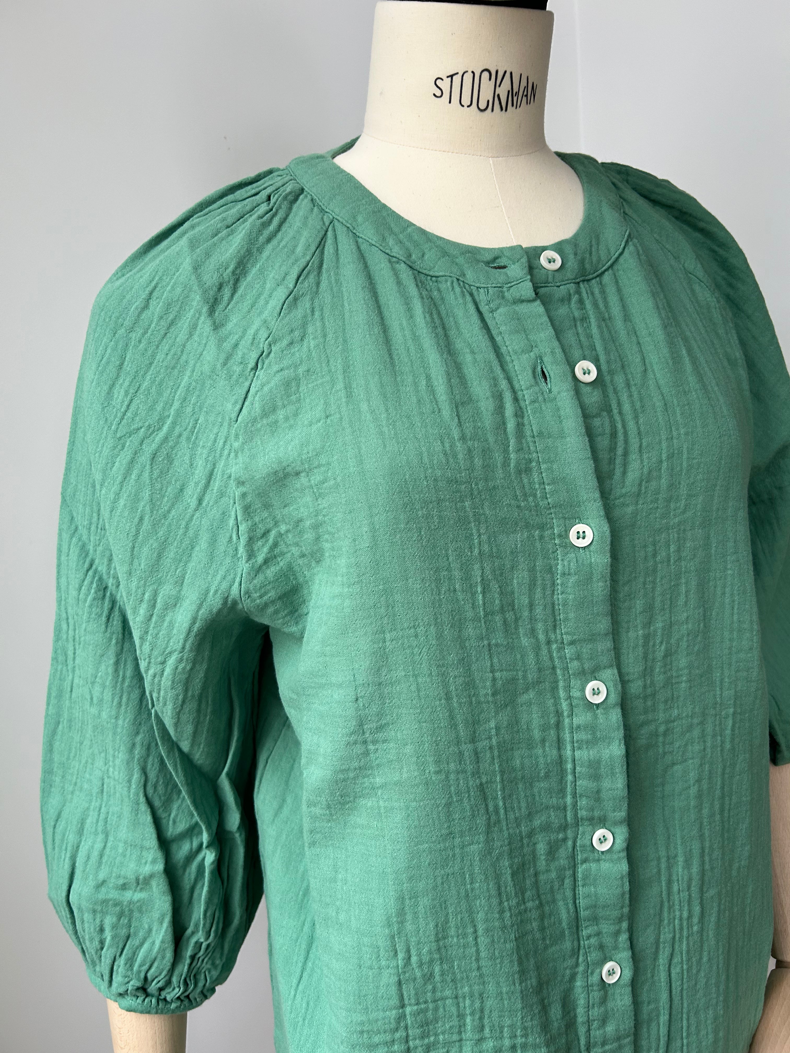 Bluse Onagre - Tiefes Grasgrün