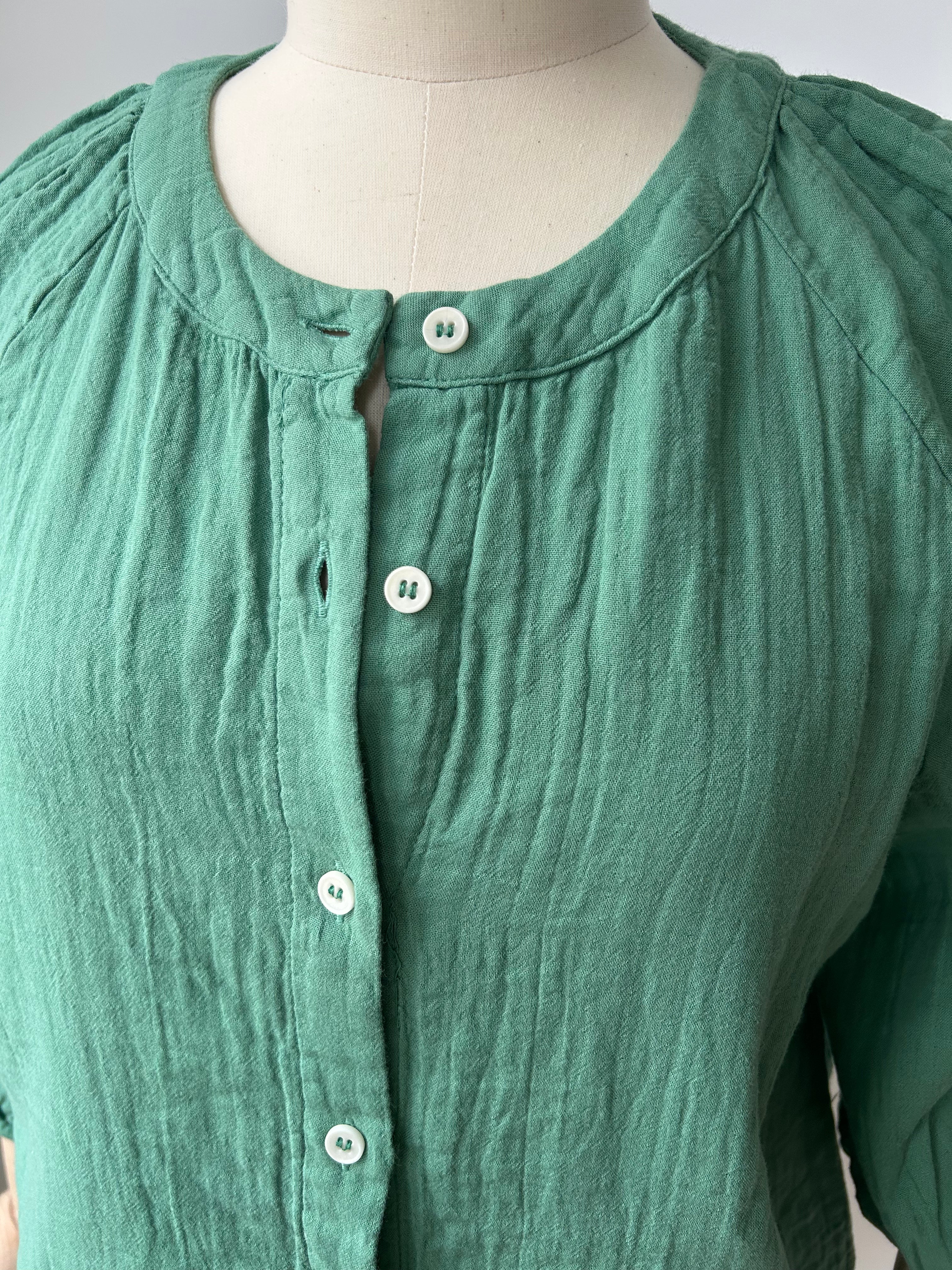 Bluse Onagre - Tiefes Grasgrün