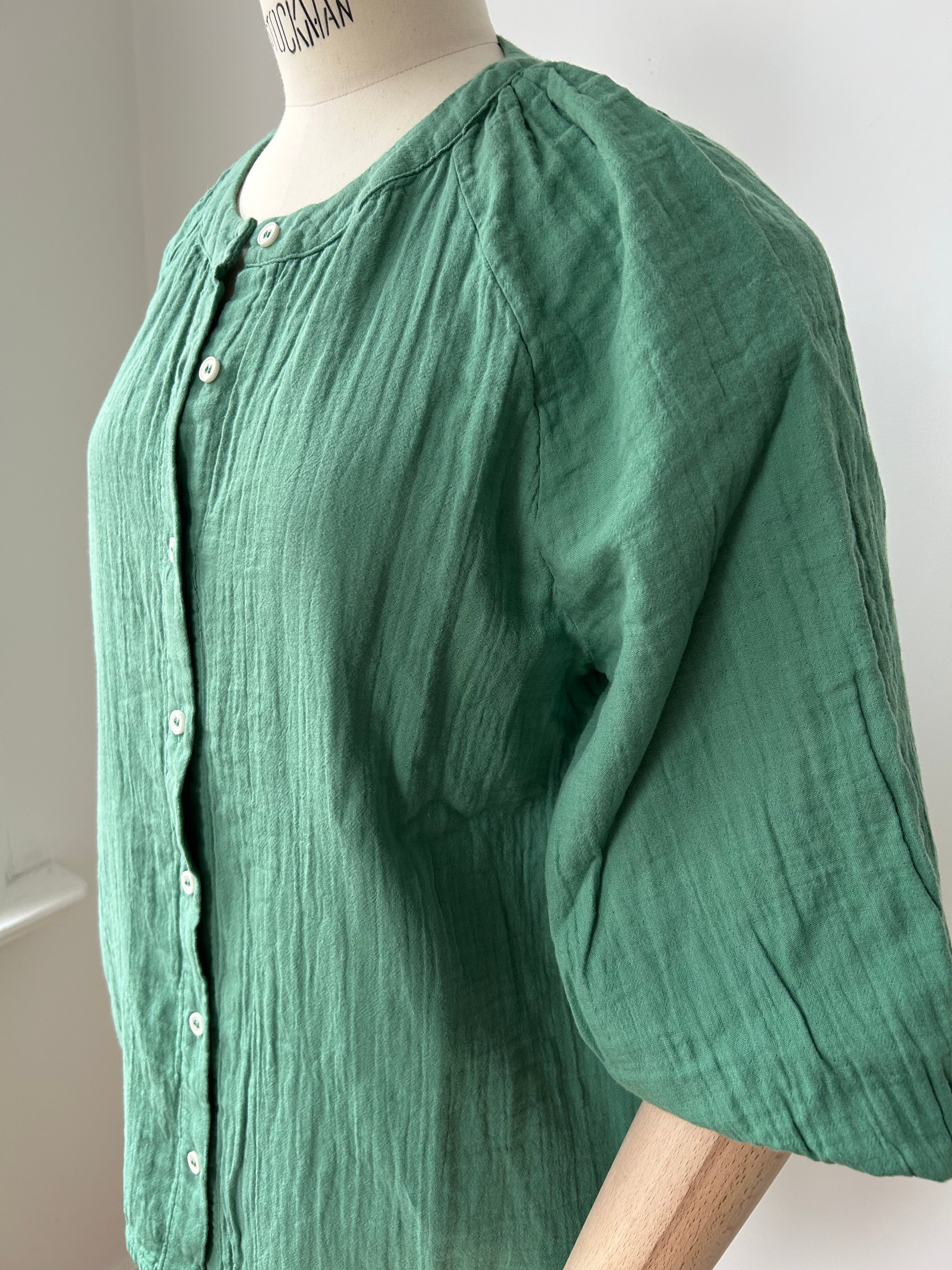 Bluse Onagre - Tiefes Grasgrün