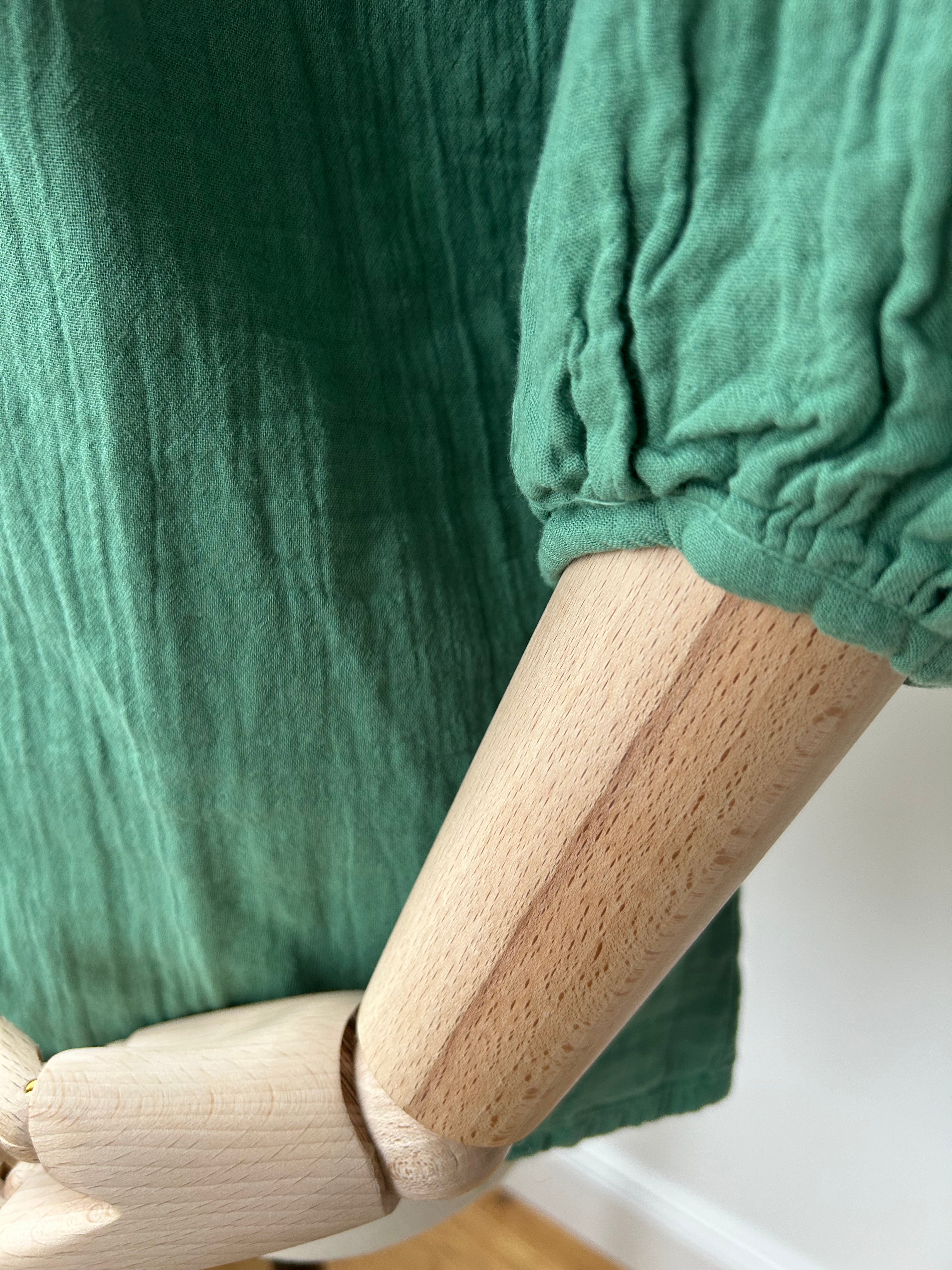 Bluse Onagre - Tiefes Grasgrün