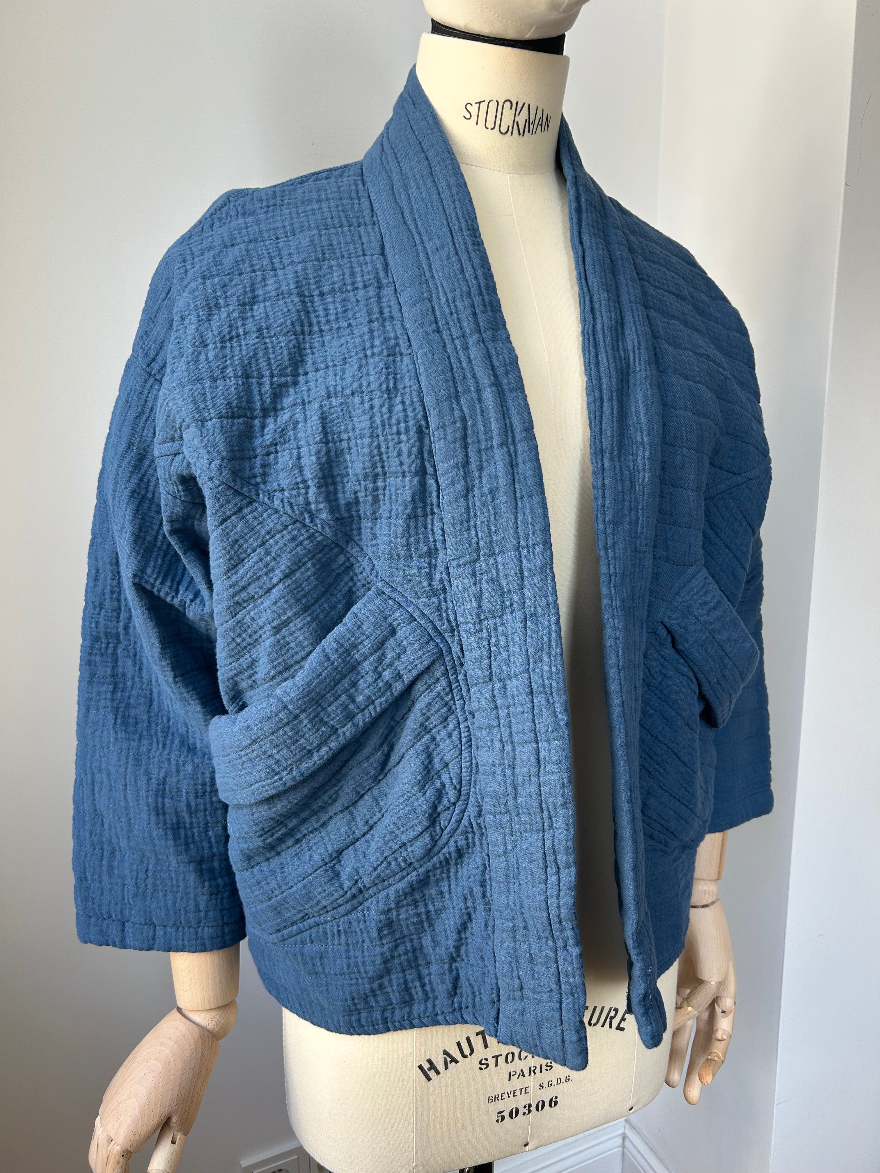 Kimono-Jacke dunkelblau