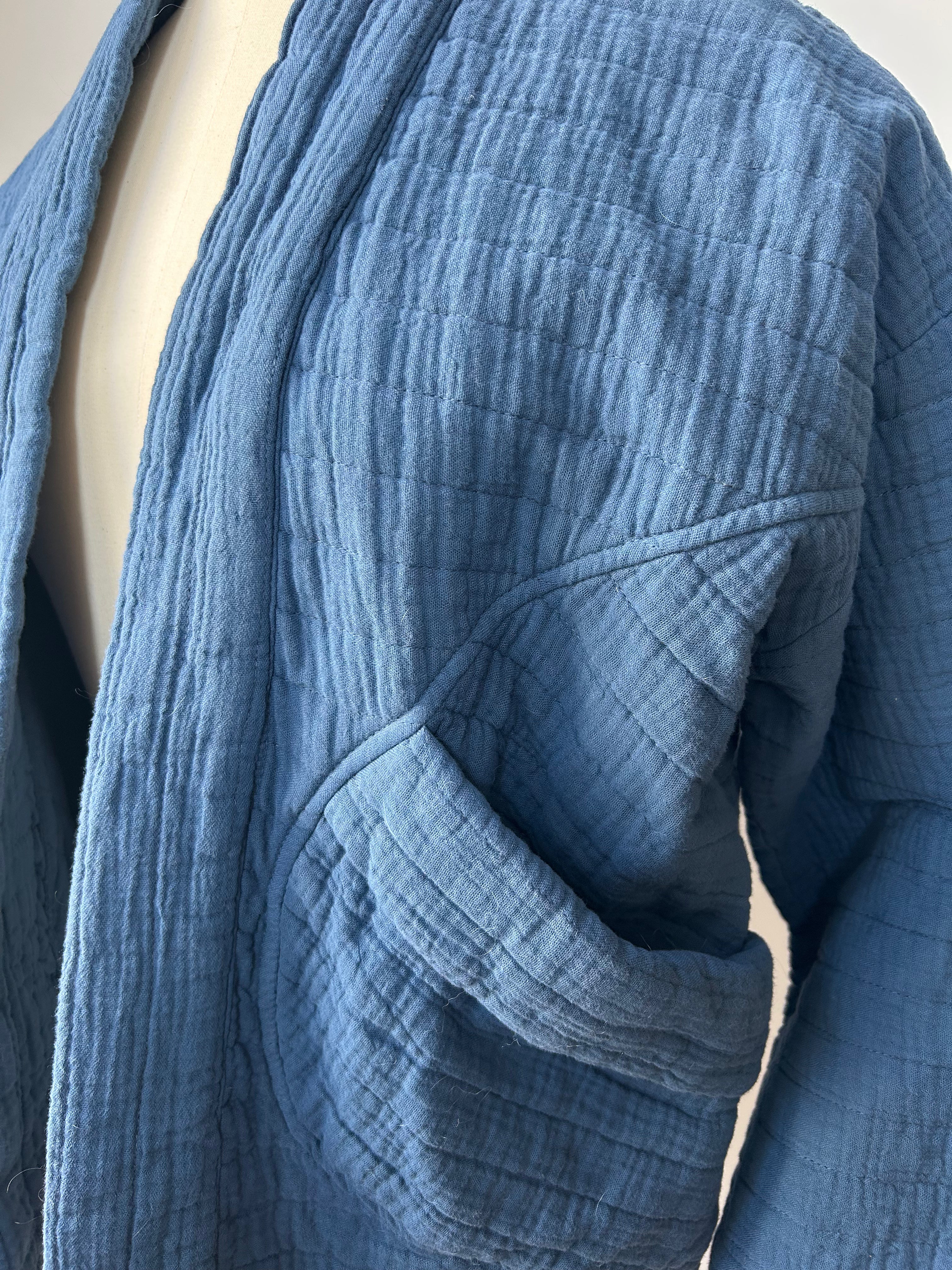 Kimono-Jacke dunkelblau