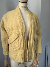 Kimono-Jacke - flachs-gelb