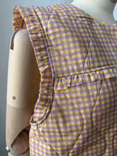 Weste mit Karo-Muster - gelb - rosa - lila