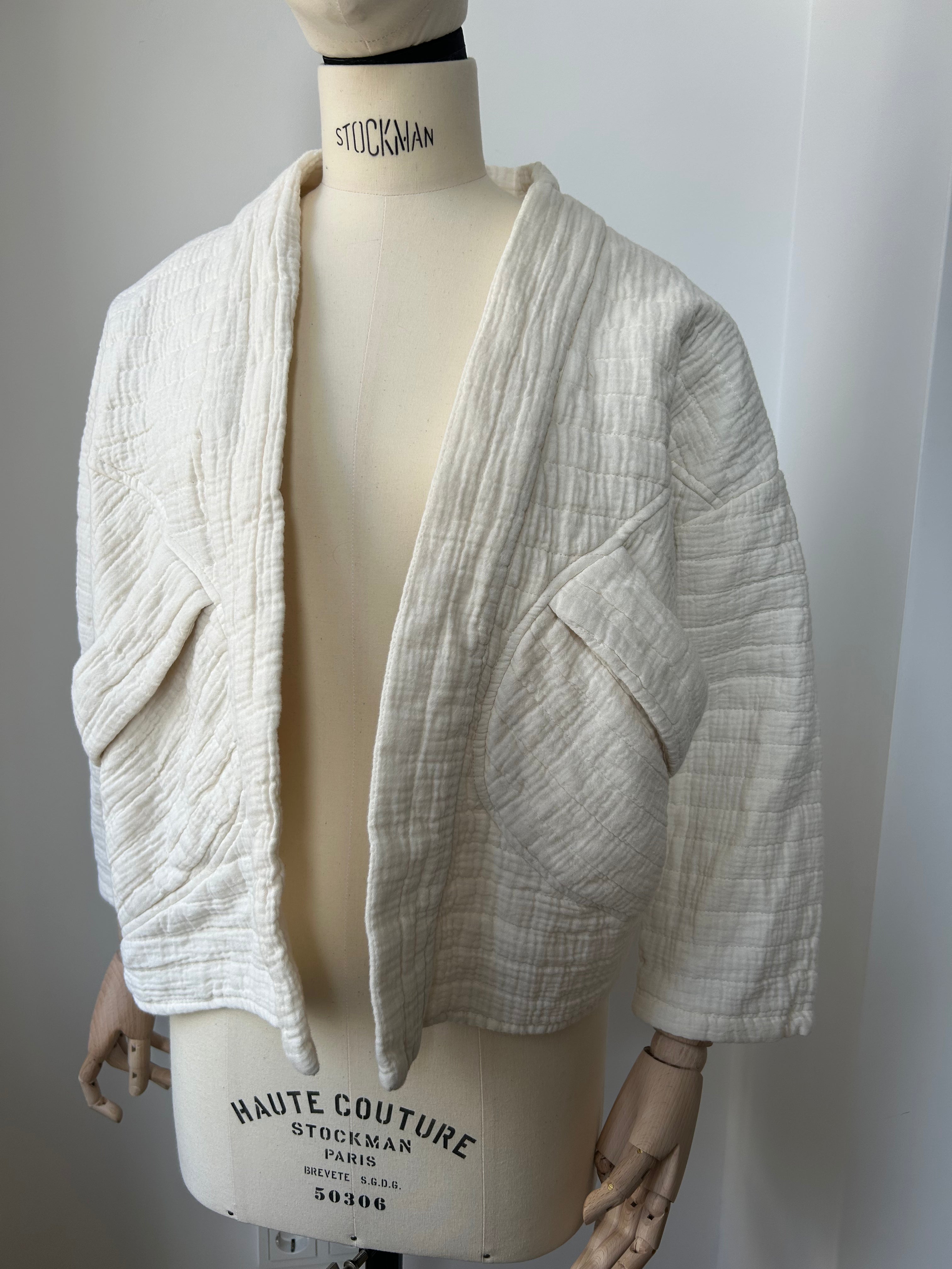 Kimono-Jacke Creme