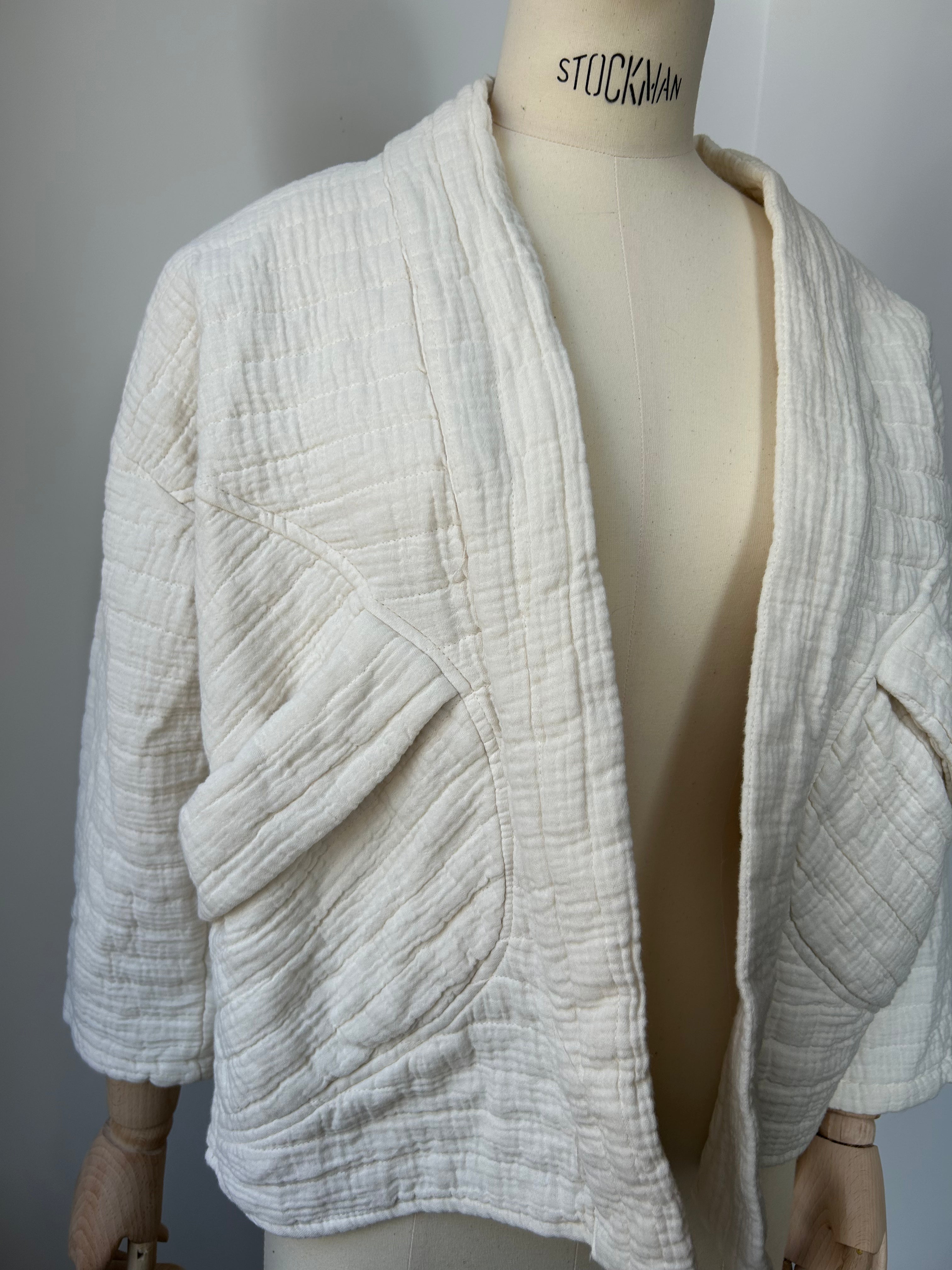 Kimono-Jacke Creme
