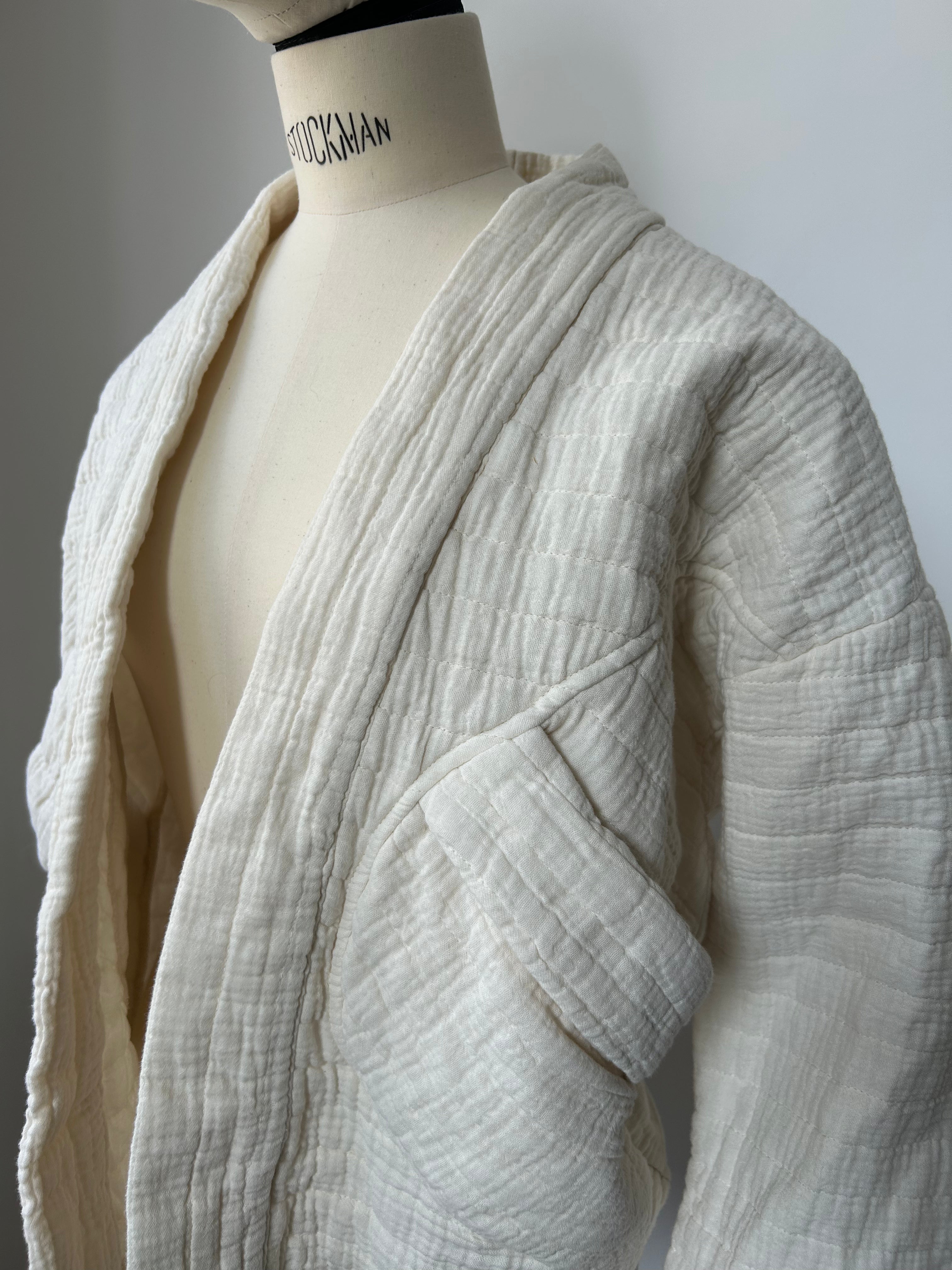 Kimono-Jacke Creme