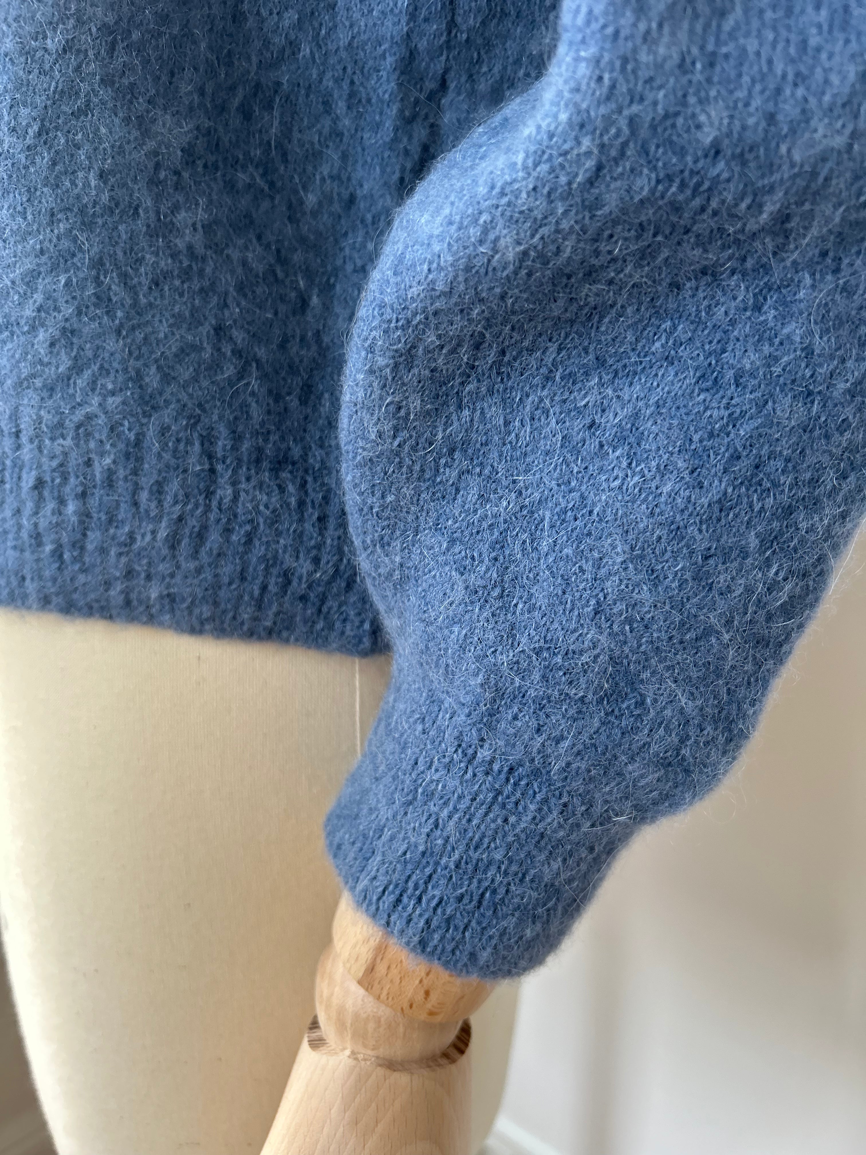 Strickjacke Cardigan - Vintage Blau