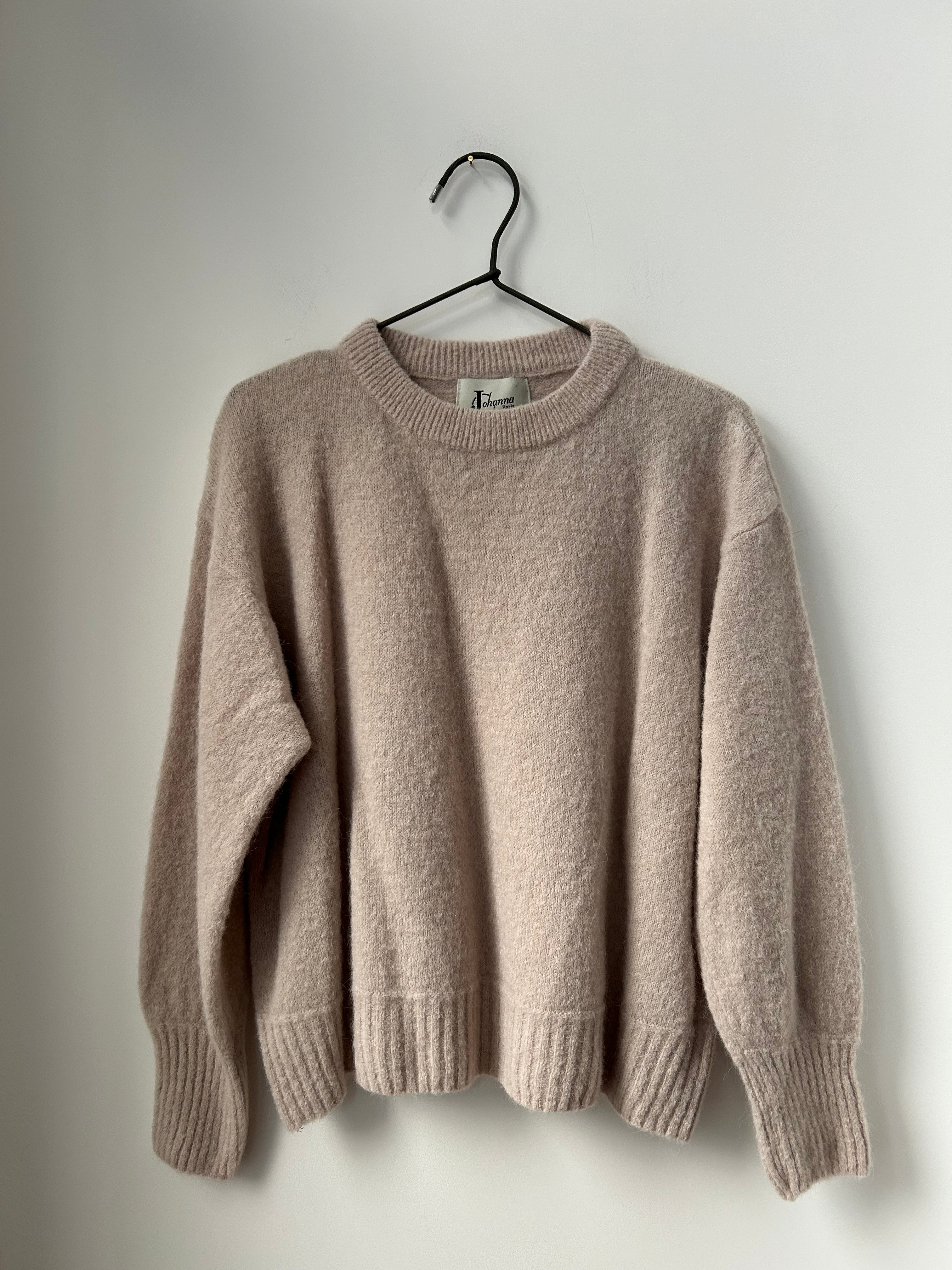 Rundhals-Pullover creme