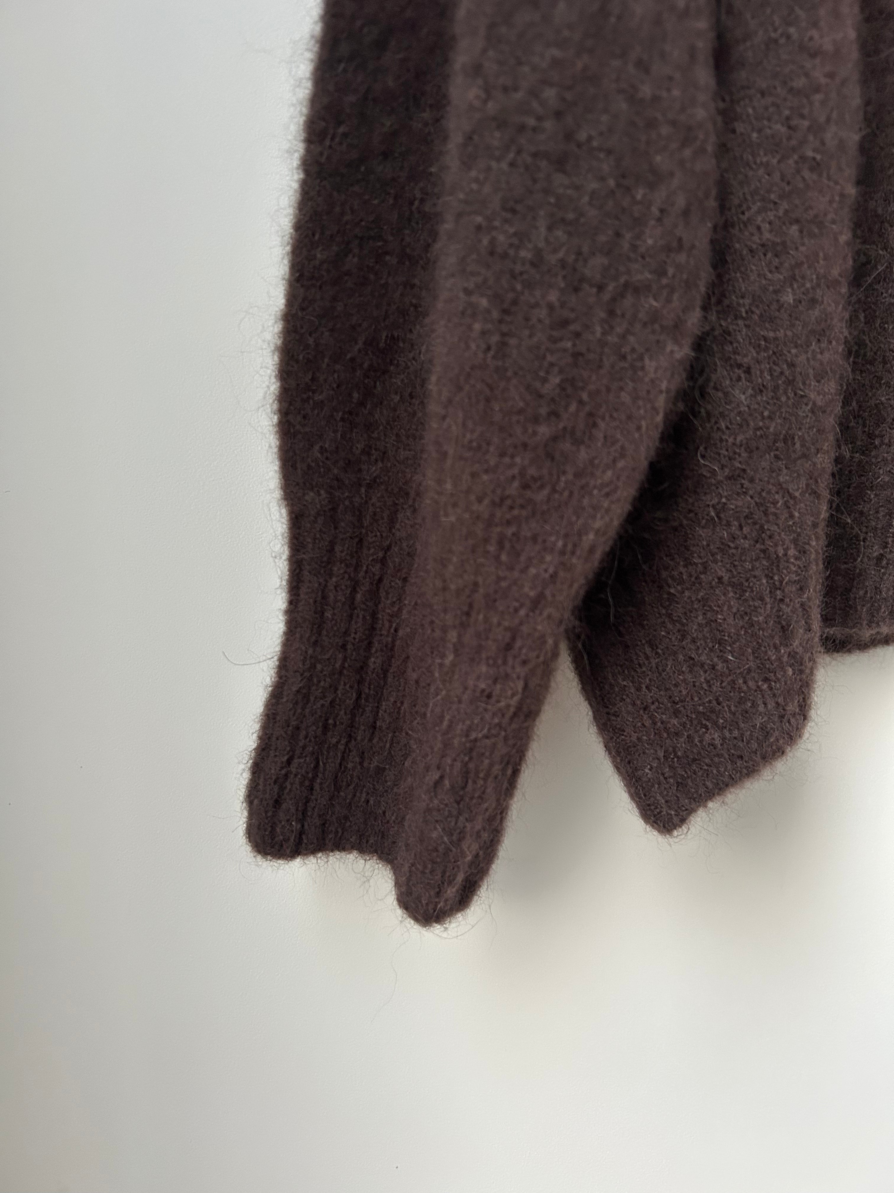 Rundhals-Pullover schokobraun