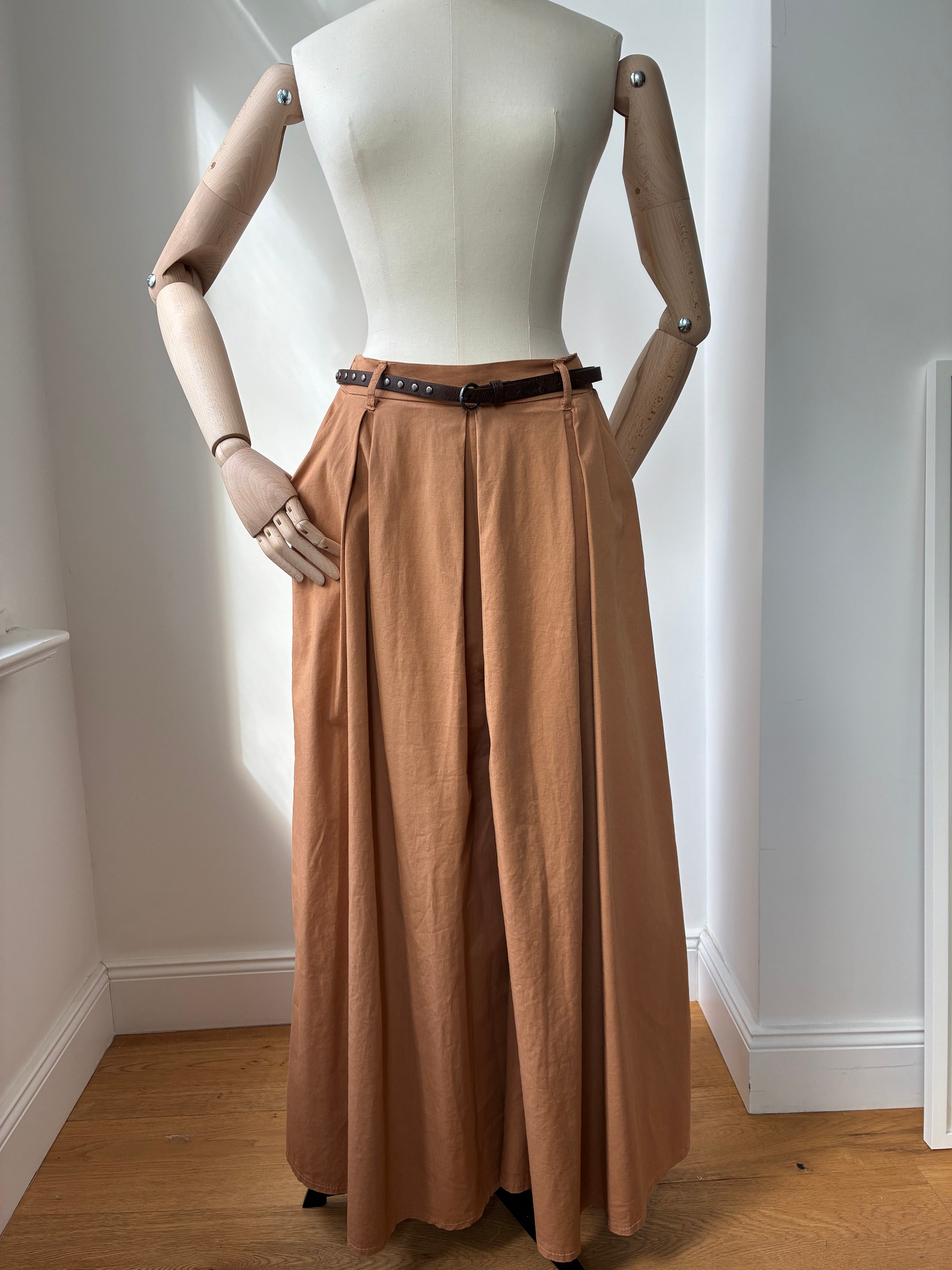 Weite Palozzo-Hose - terracotta
