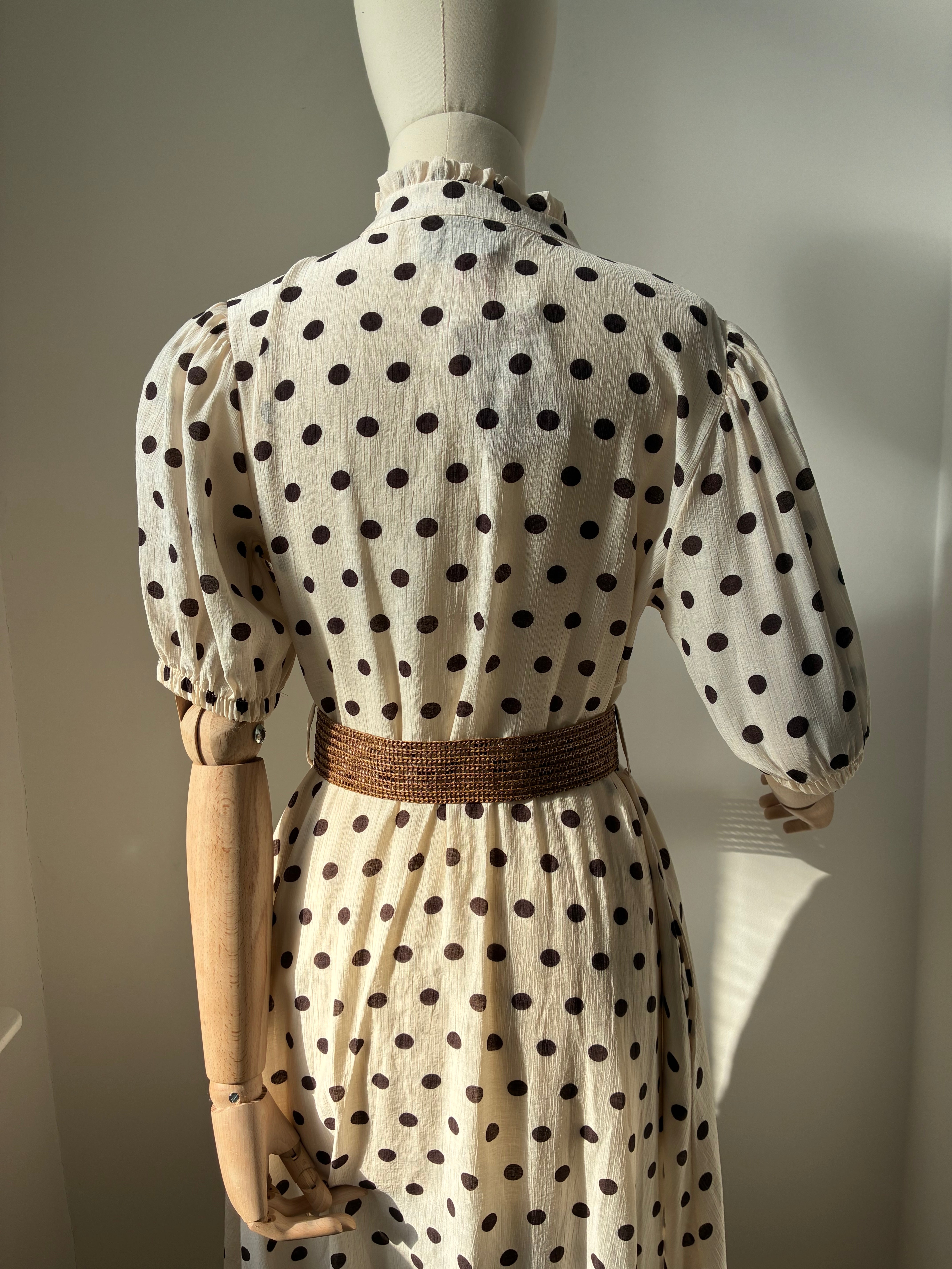 Pünktchenkleid - creme