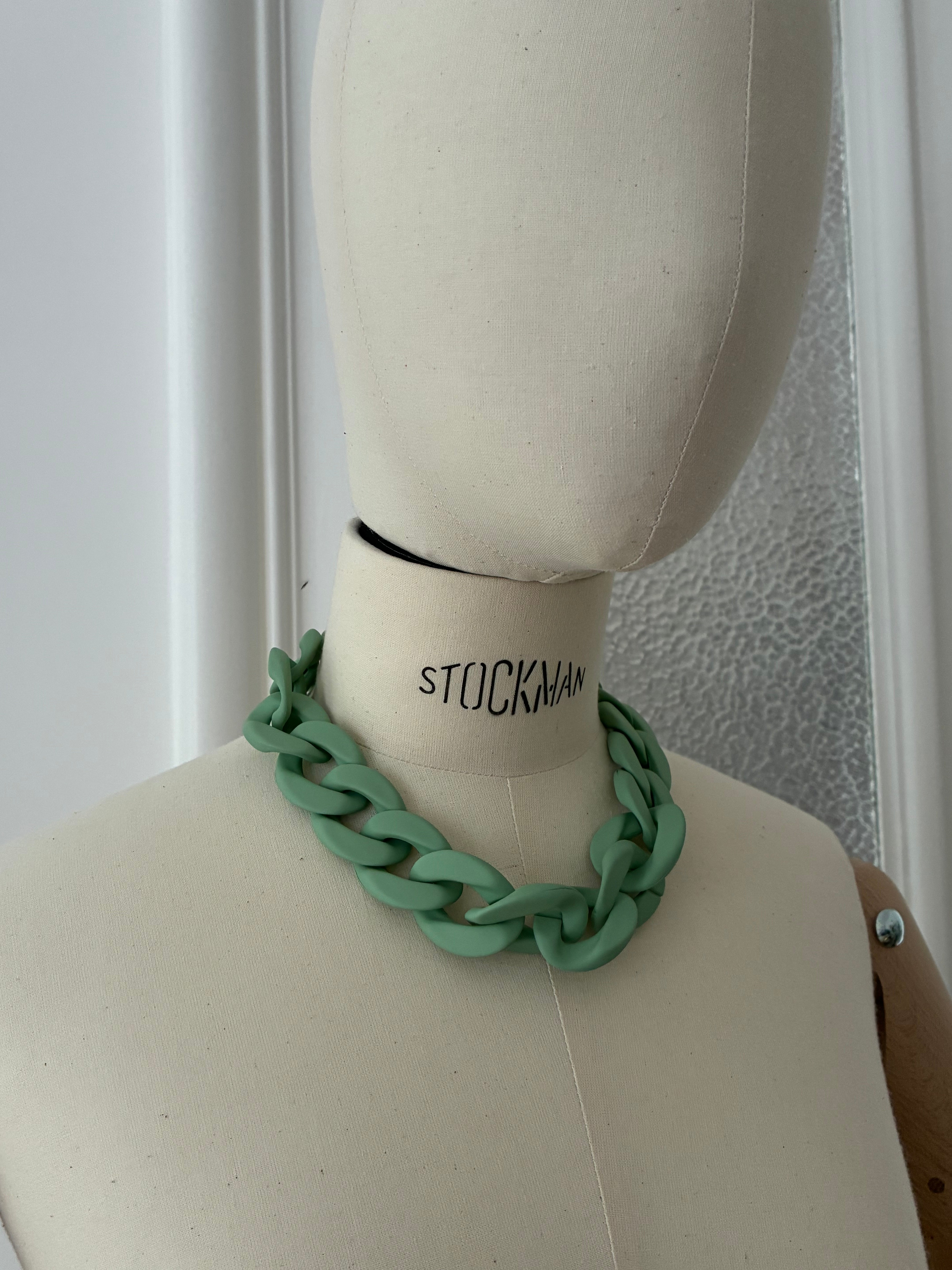 Halskette Big Chain - Soft Green