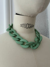 Halskette Big Chain - Soft Green