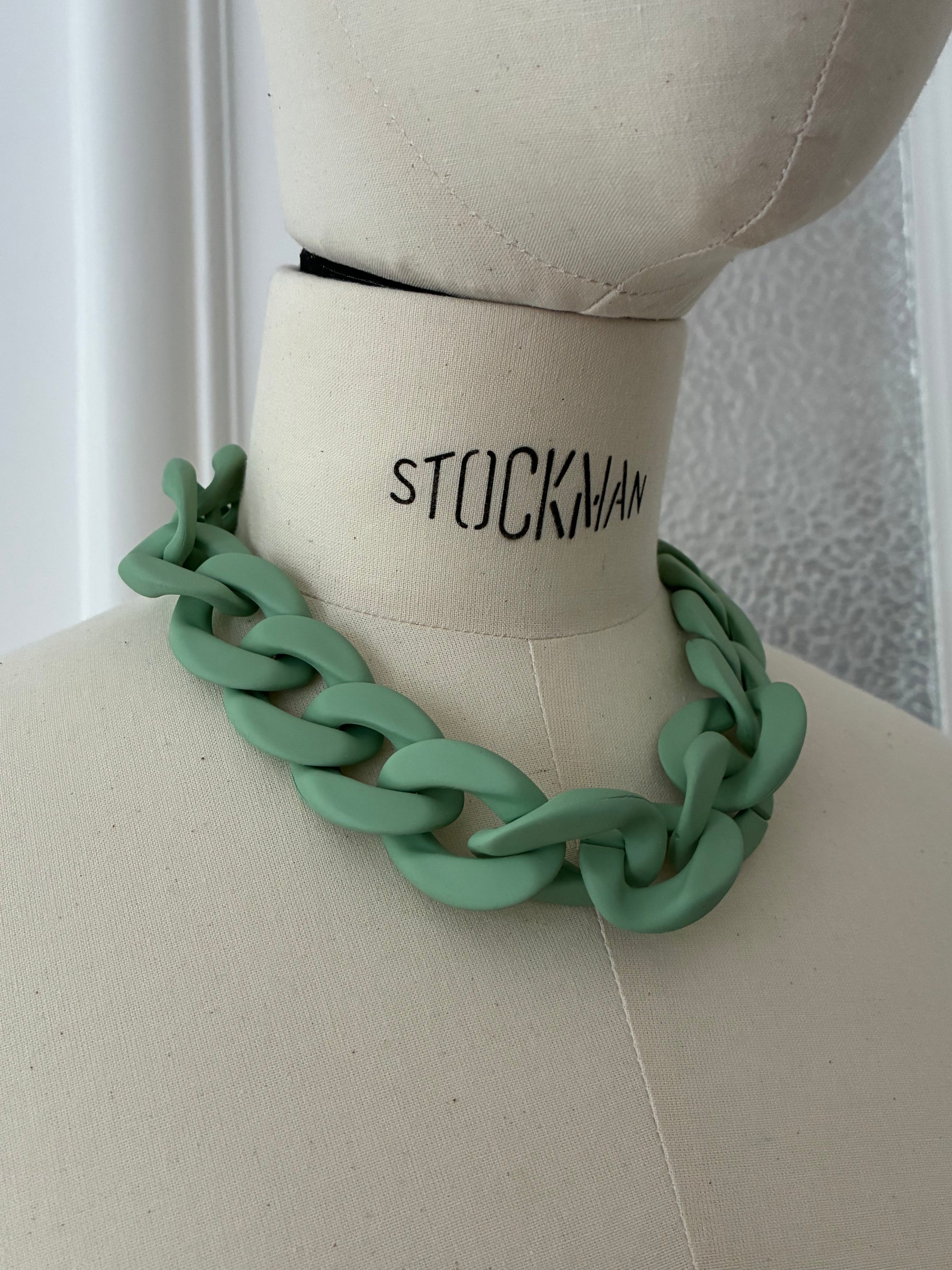 Halskette Big Chain - Soft Green