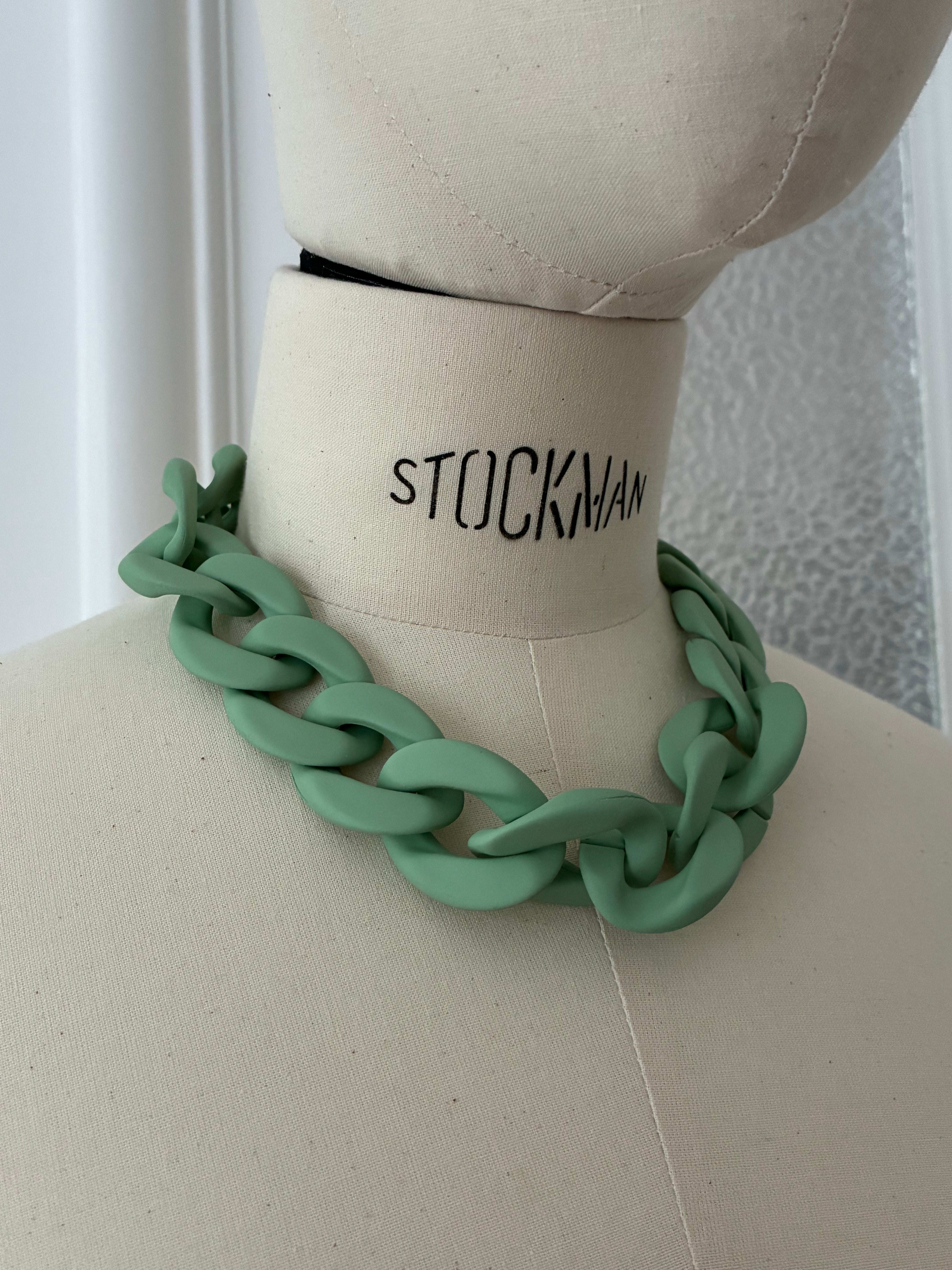 Halskette Big Chain - Soft Green