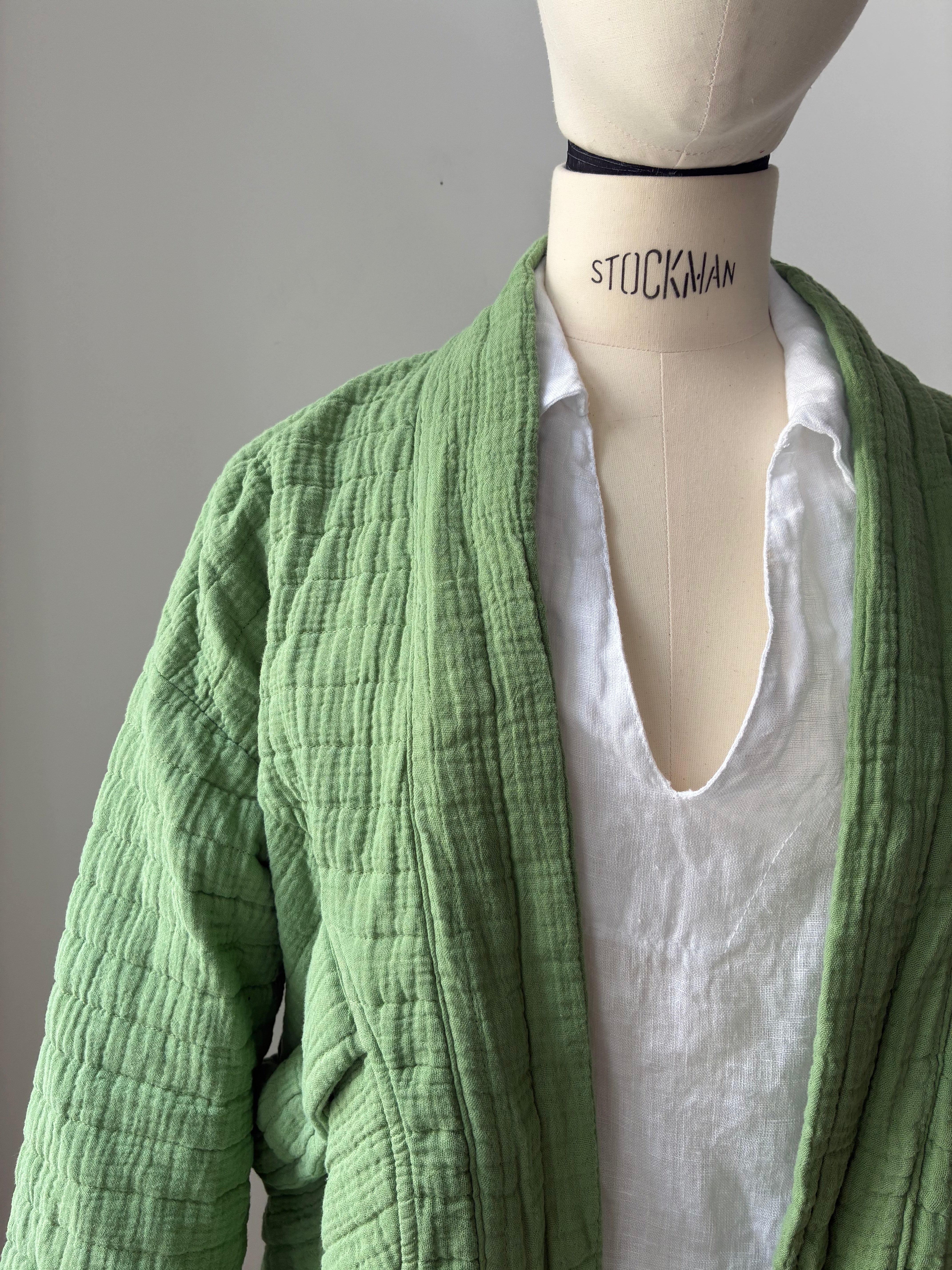 Kimono-Jacke - moosgrün