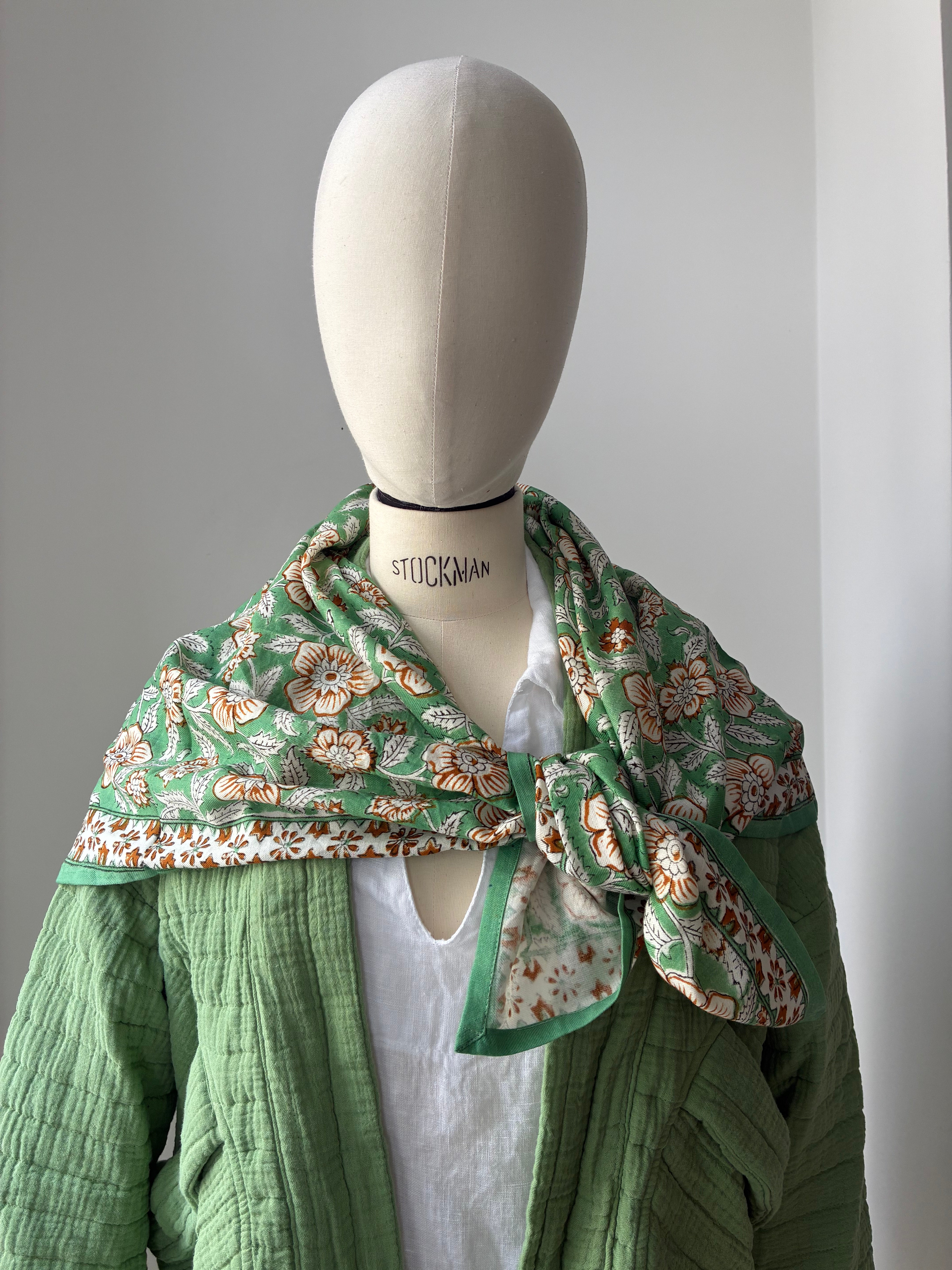 Schal Delhi Jade - 100 x 100 cm
