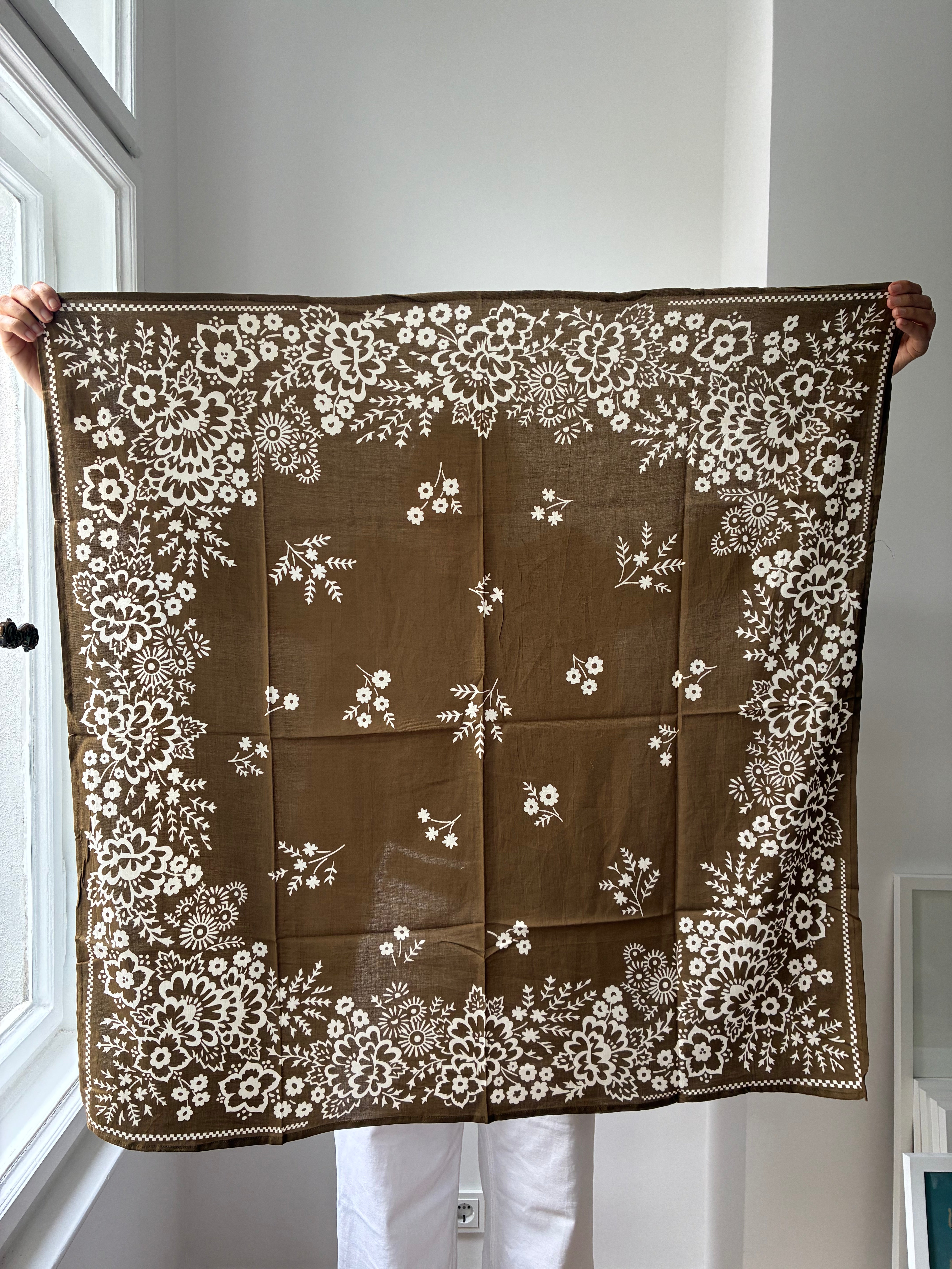 Schal Bandana Khaki - 100 x 100 cm