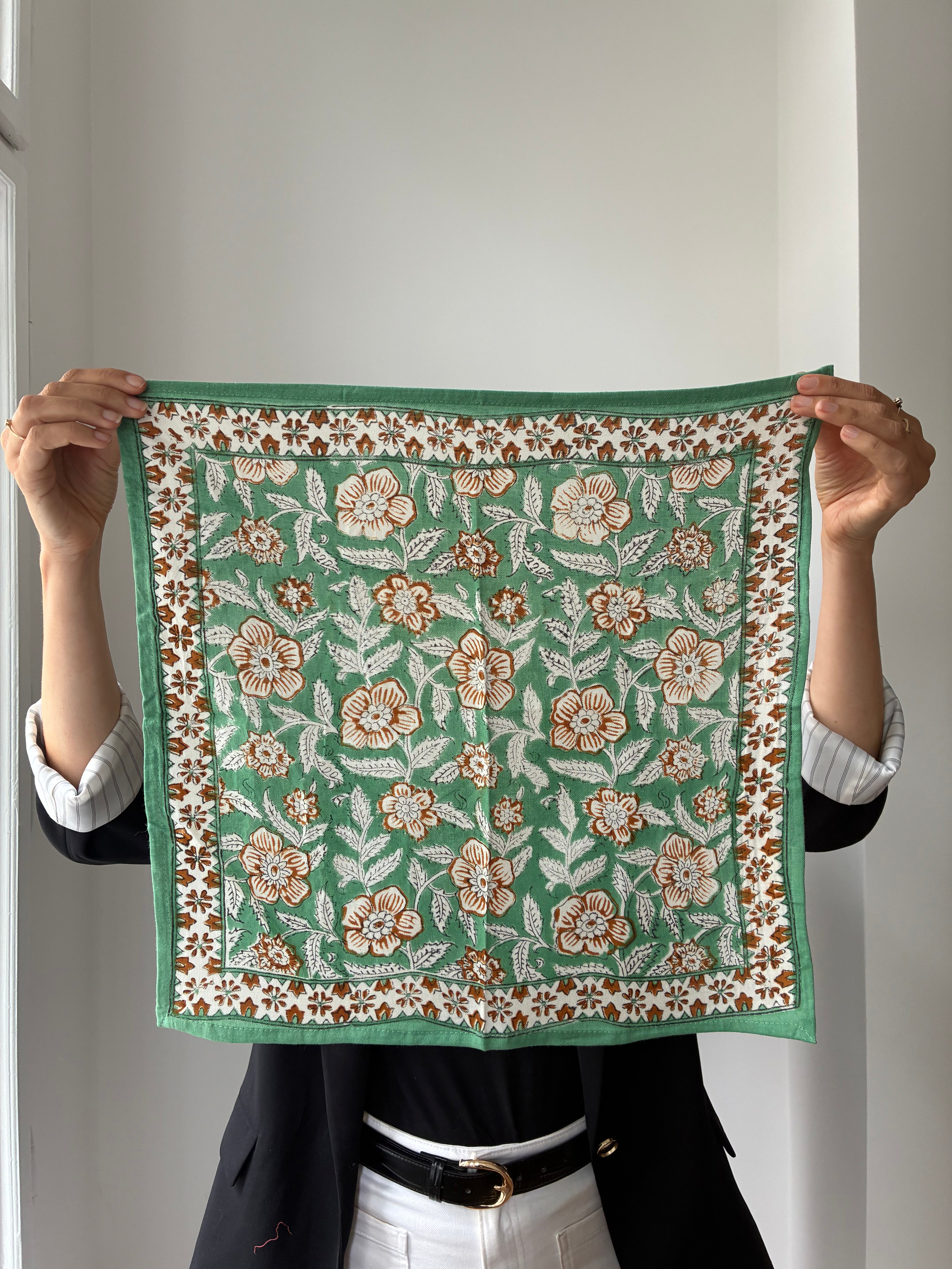 Tuch Delhi Jade - 50 x 50 cm