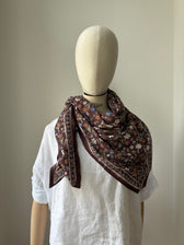 Schal Bombay Aubergine - 100 x 100 cm